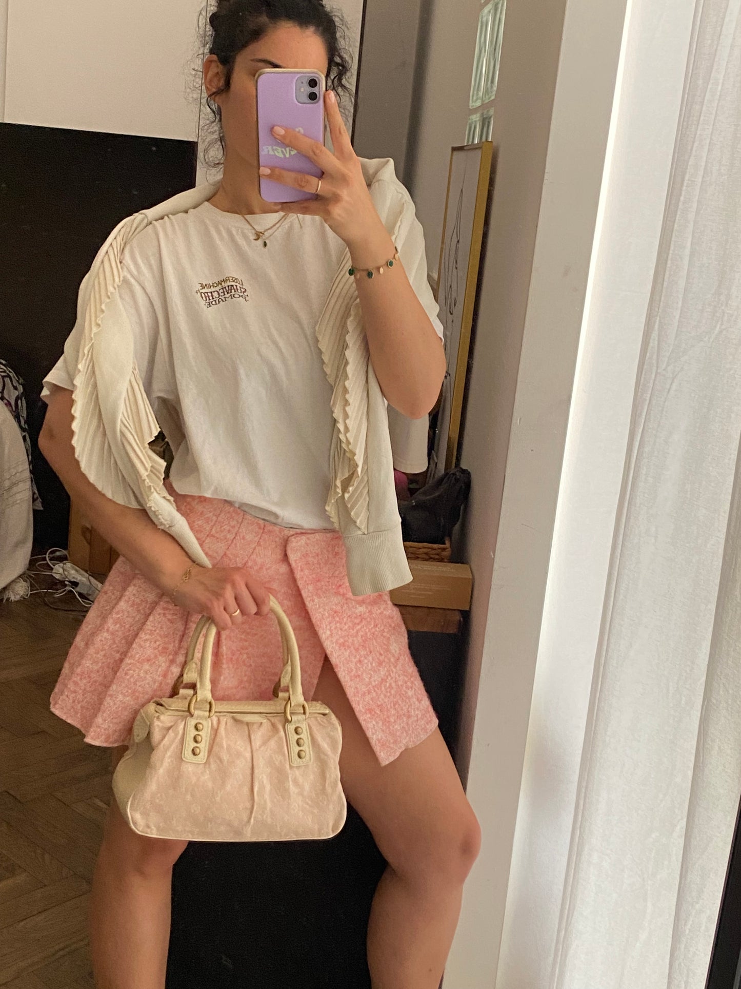 Louis Vuitton Mini Lin Trapeze PM pink denim