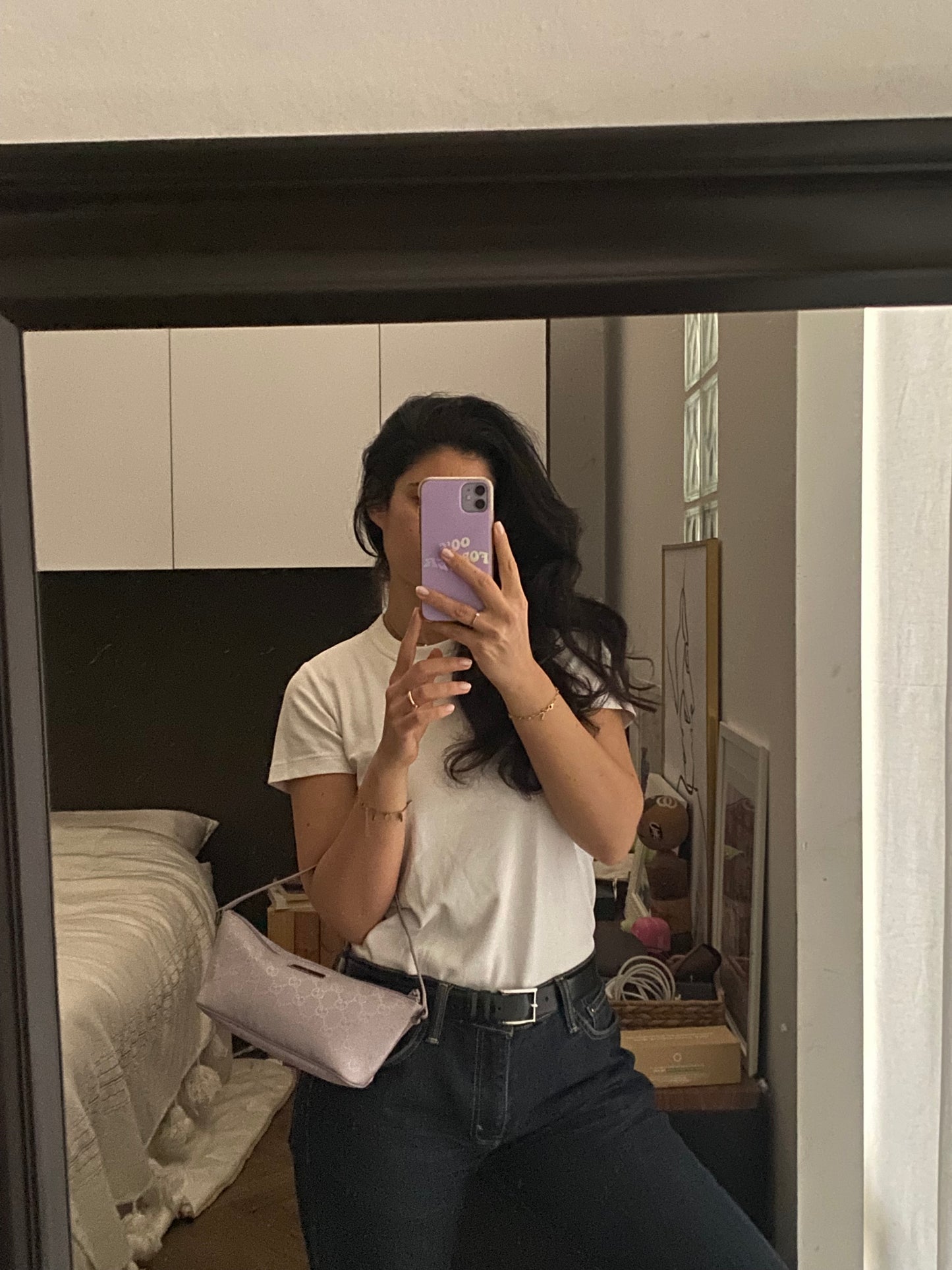 Gucci boat baguette lilac