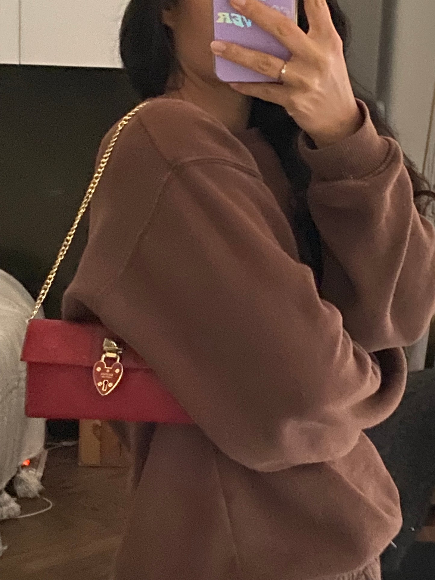 Gucci love lock clutch bag Cherry