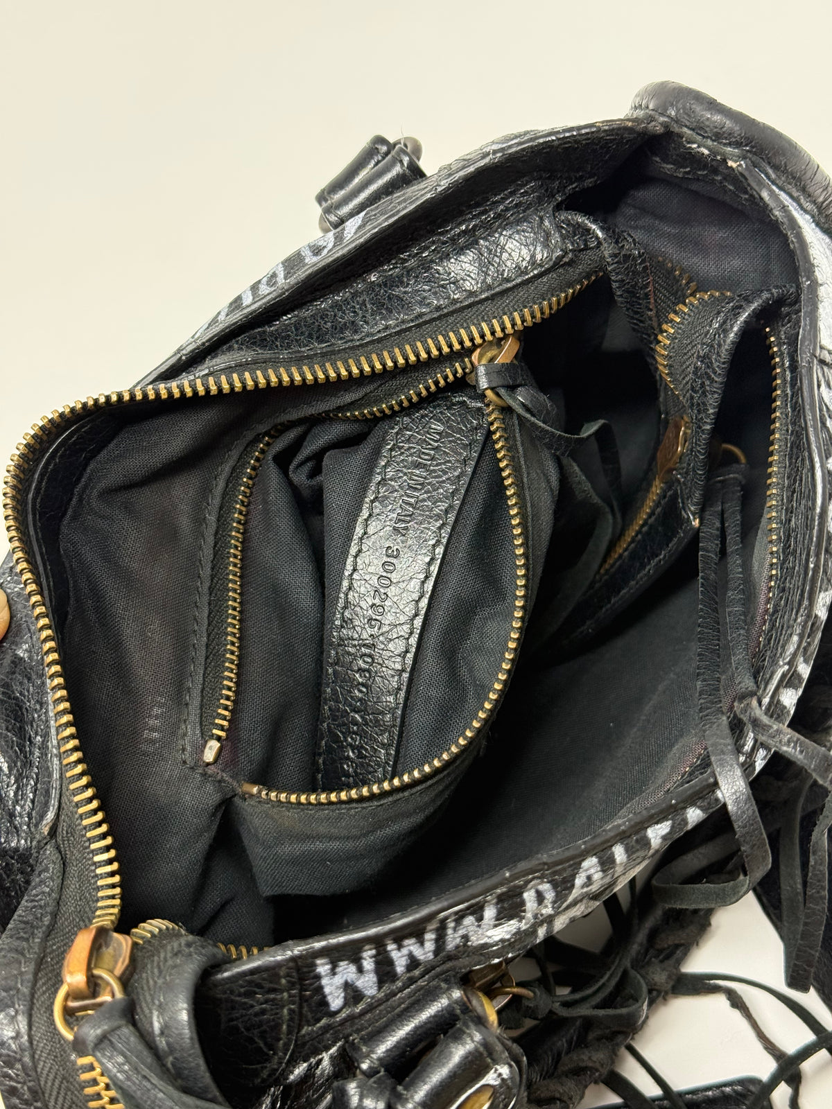 Balenciaga mini city f/w 2018 graffiti black