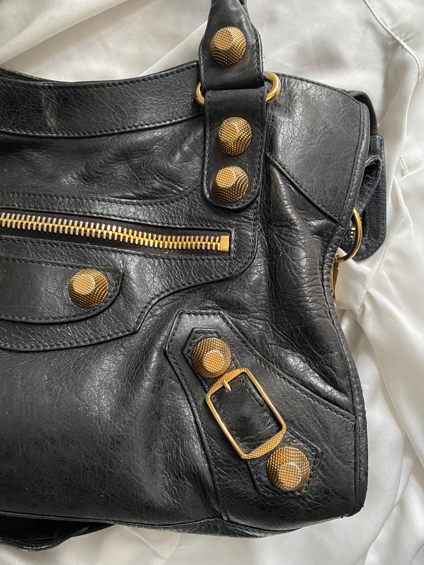 Balenciaga city anthracite giant hw gold