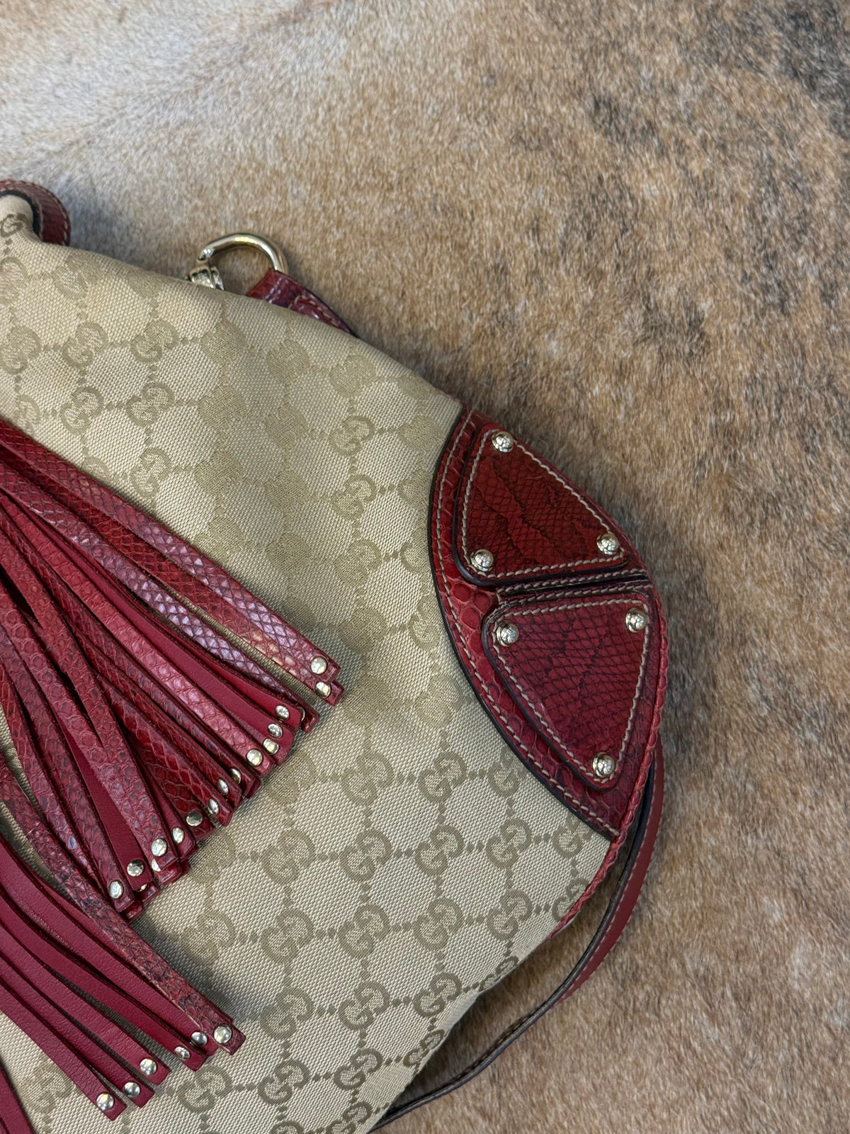 Gucci Indy red python and monogram s/s 2007