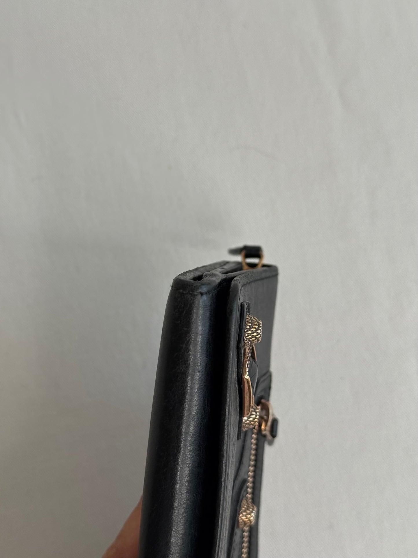 Balenciaga pochette portafoglio nero rose gold