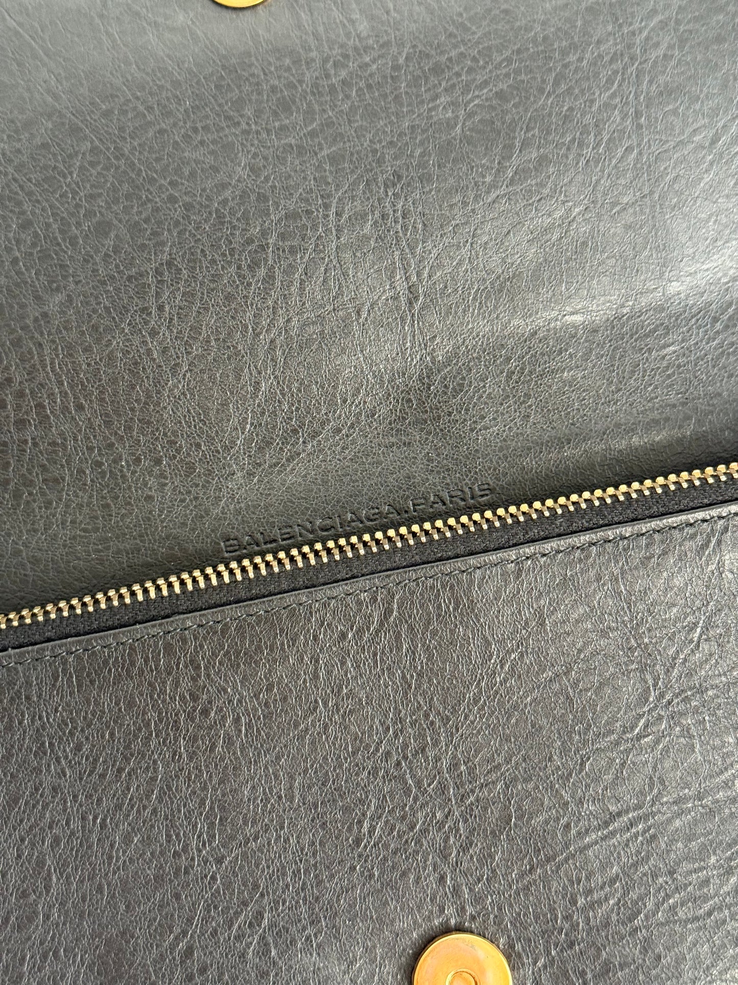Balenciaga pochette portafoglio nero rose gold