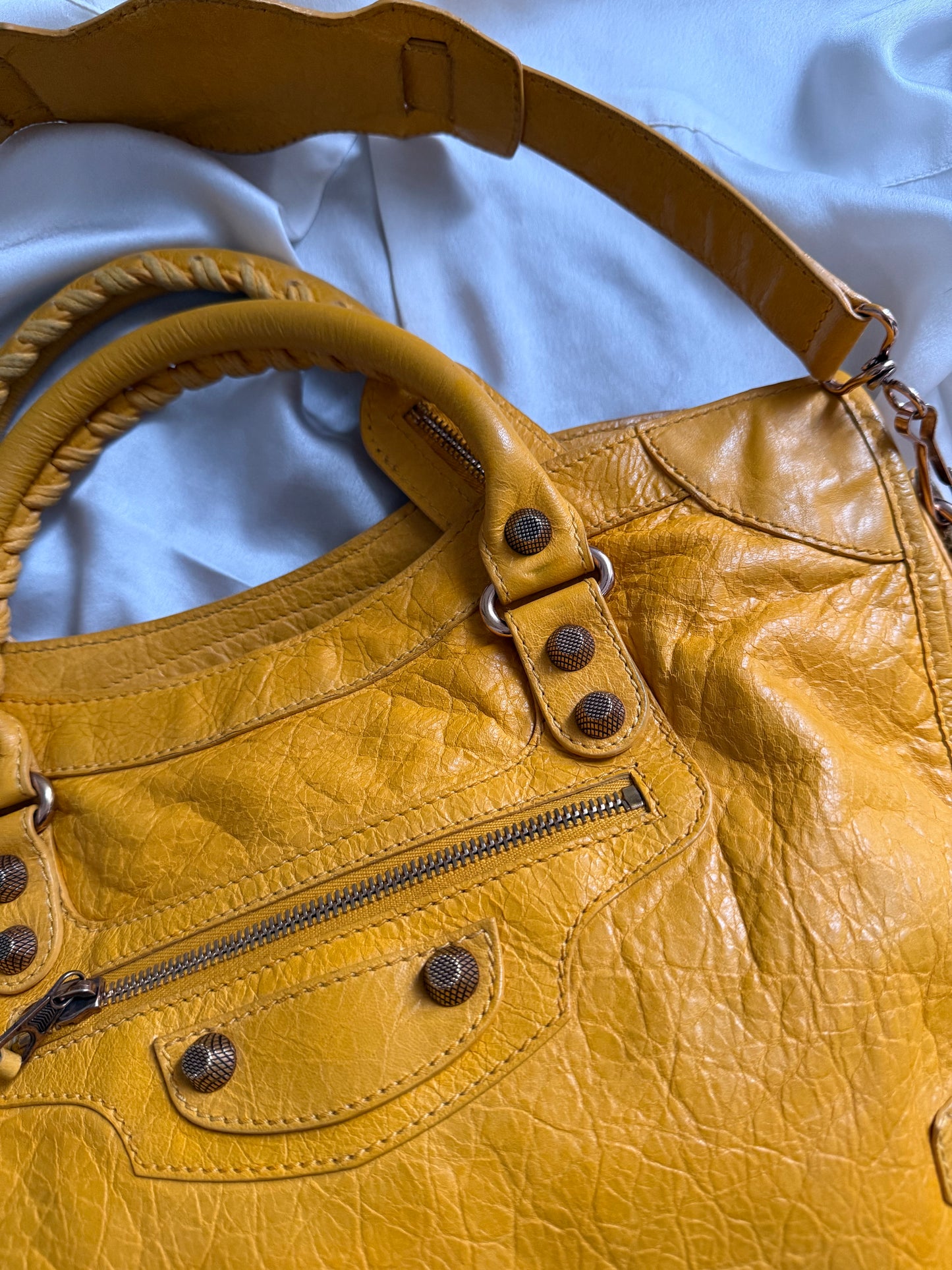 Balenciaga city giant rose gold hw mangue f/w 2012