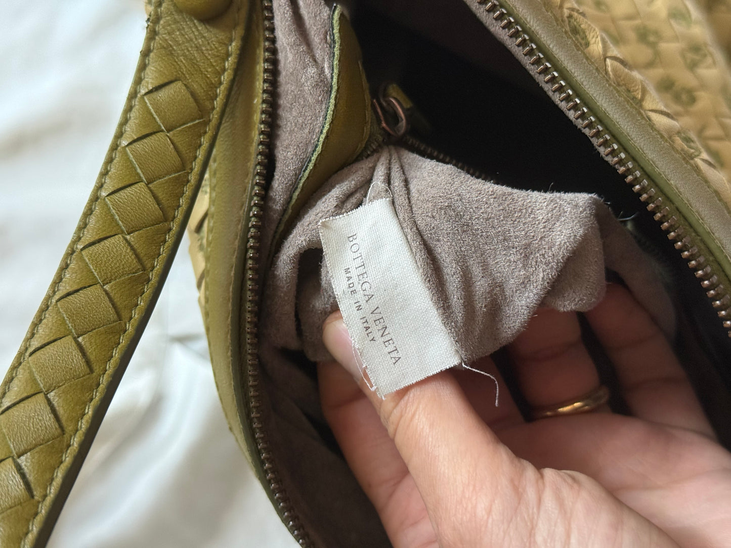 Bottega Veneta belly 76 intrecciato margherite
