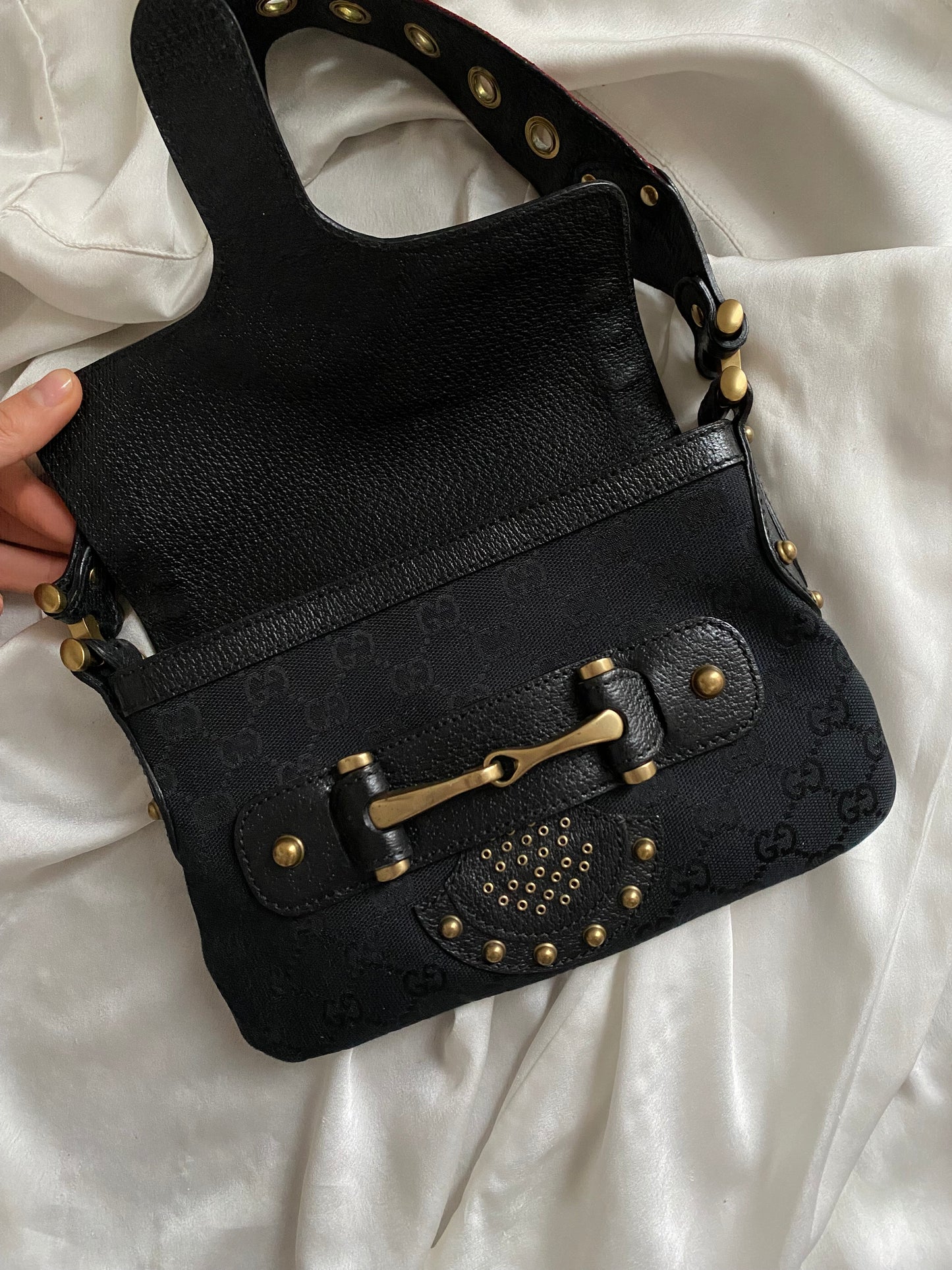 Gucci Pelham horsebit monogram nero