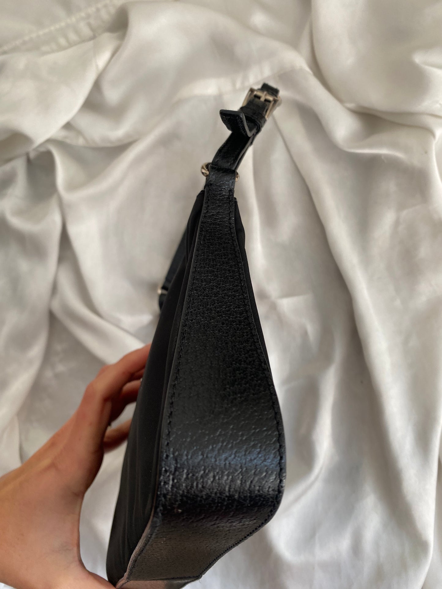 Prada black nylon clutch