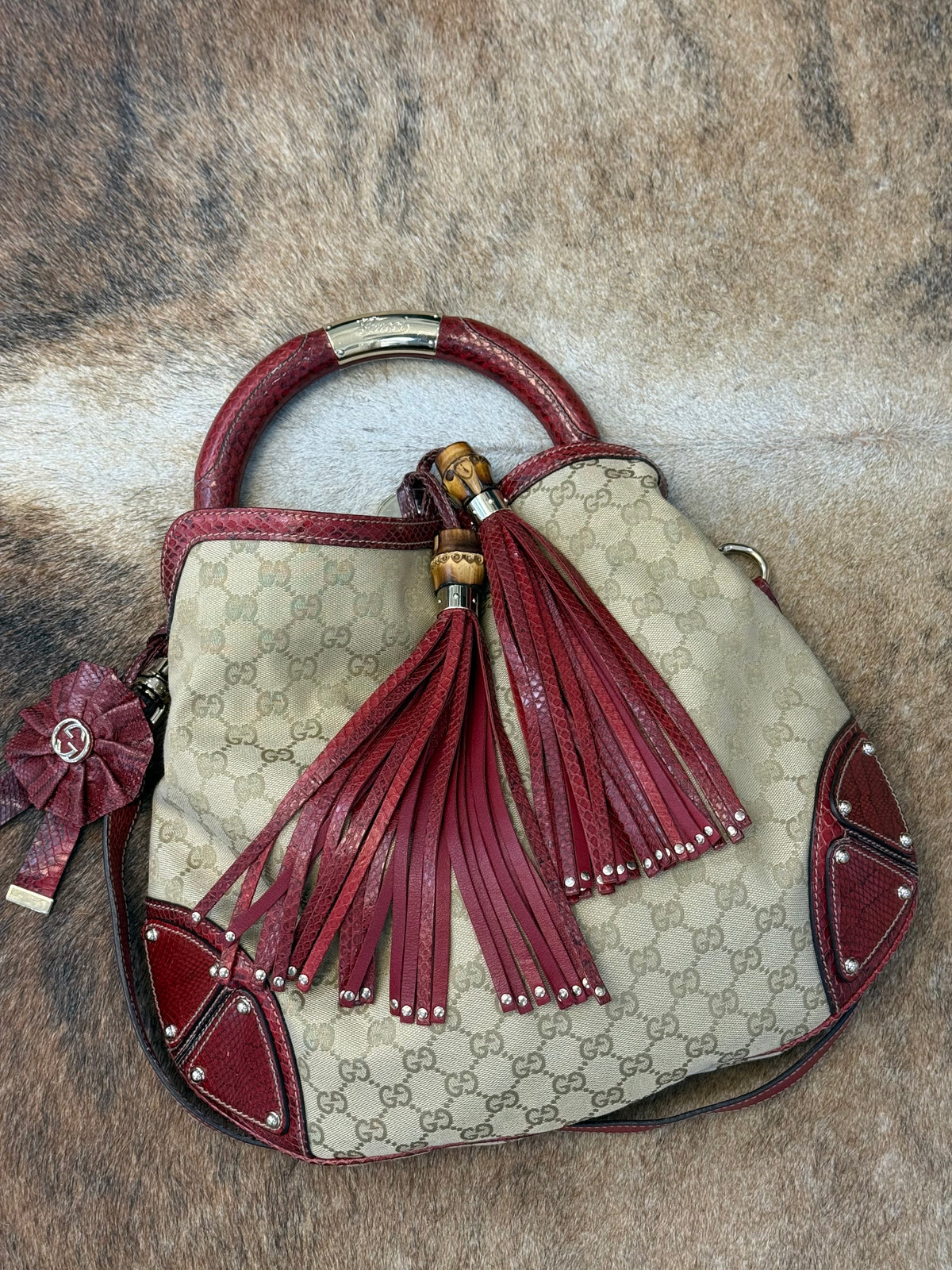 Gucci Indy red python and monogram s/s 2007