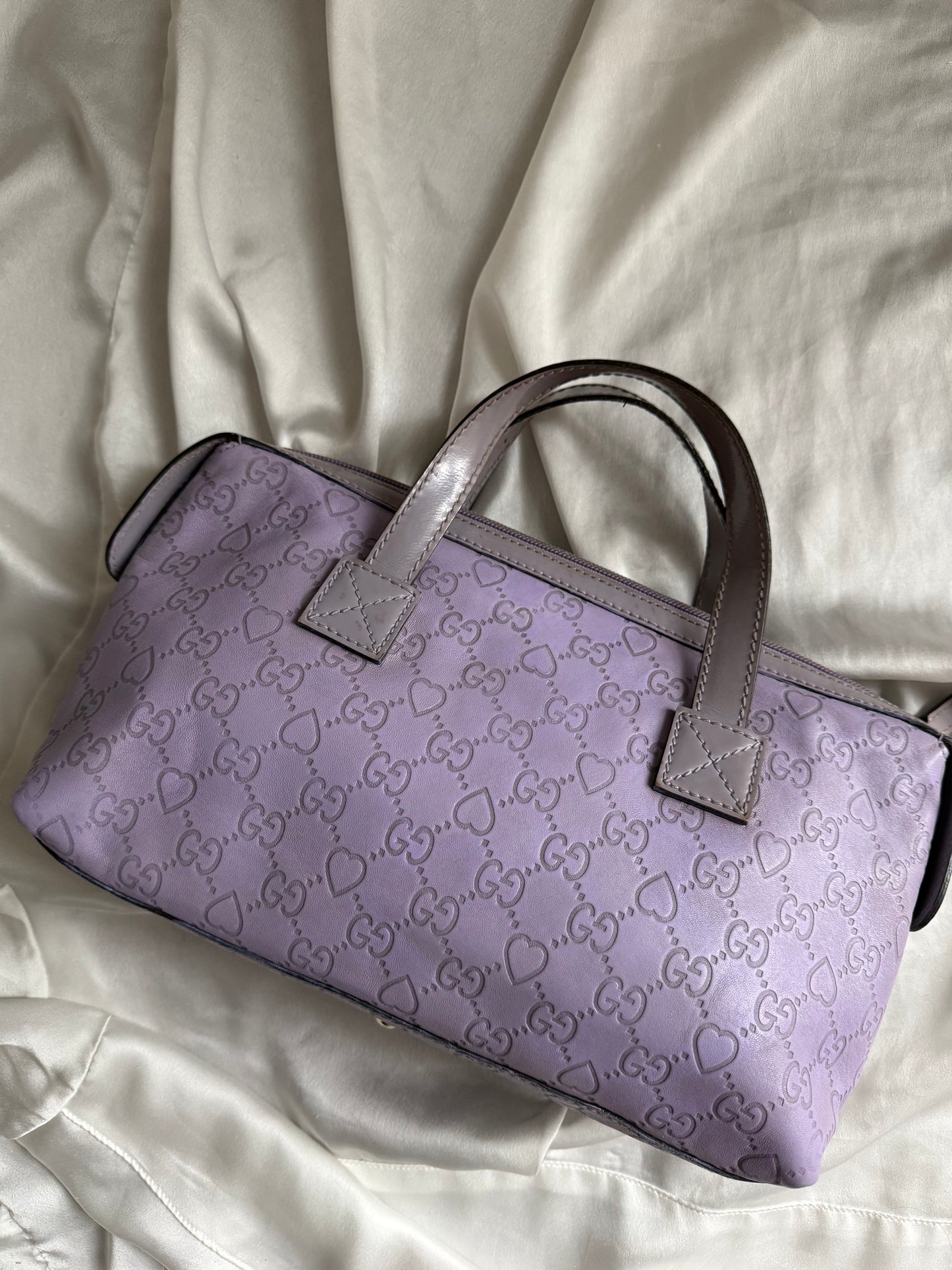 Gucci bowling lilac heart monogram
