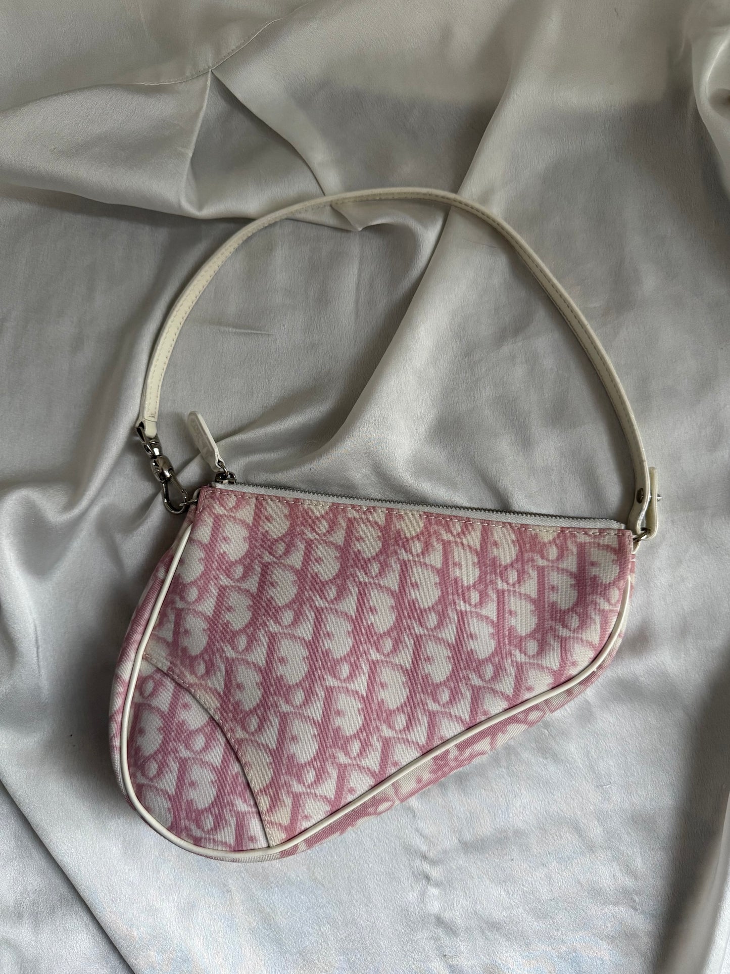 Dior mini saddle monogram rosa