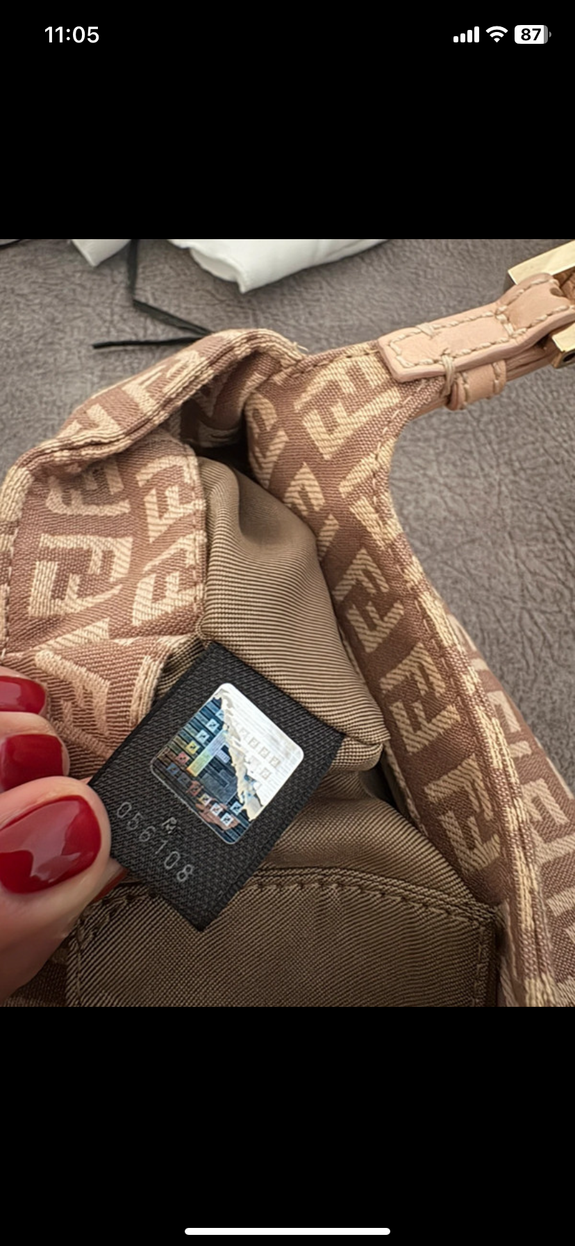 Fendi mini sporty croissant powder