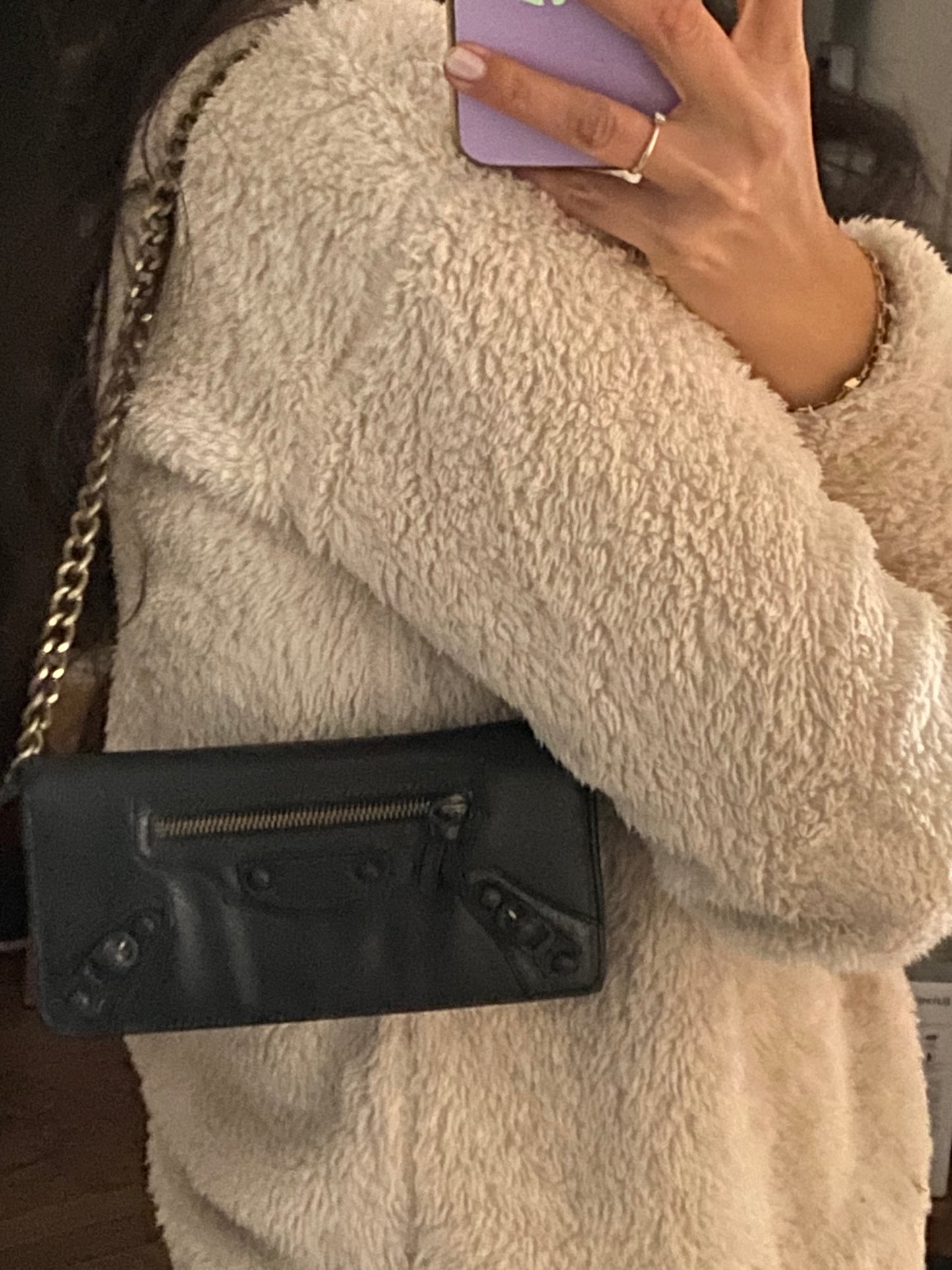 Balenciaga black clutch