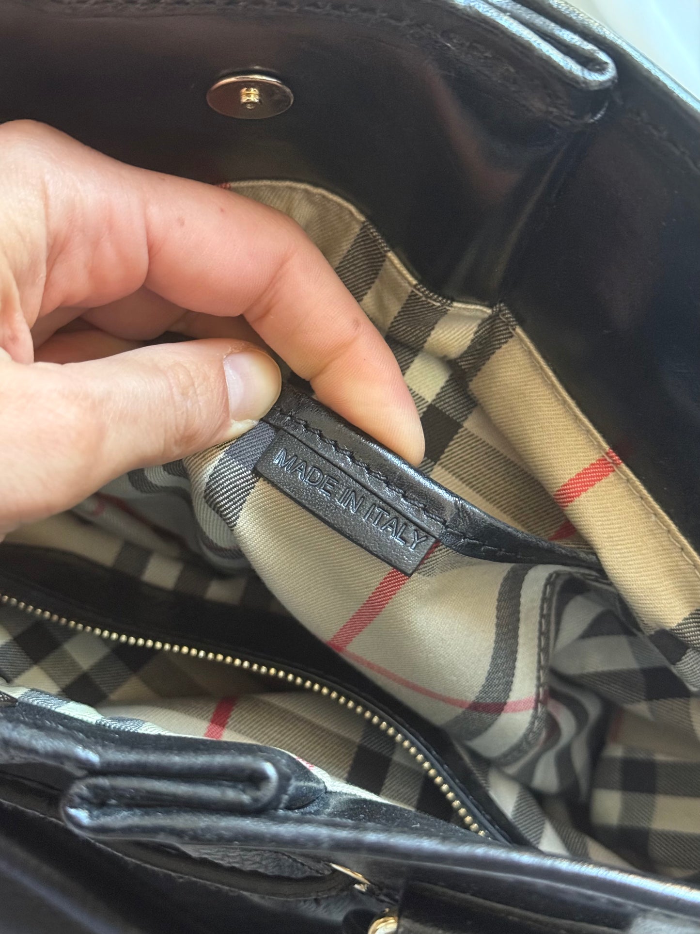 Burberry Bridle Whipstitch black