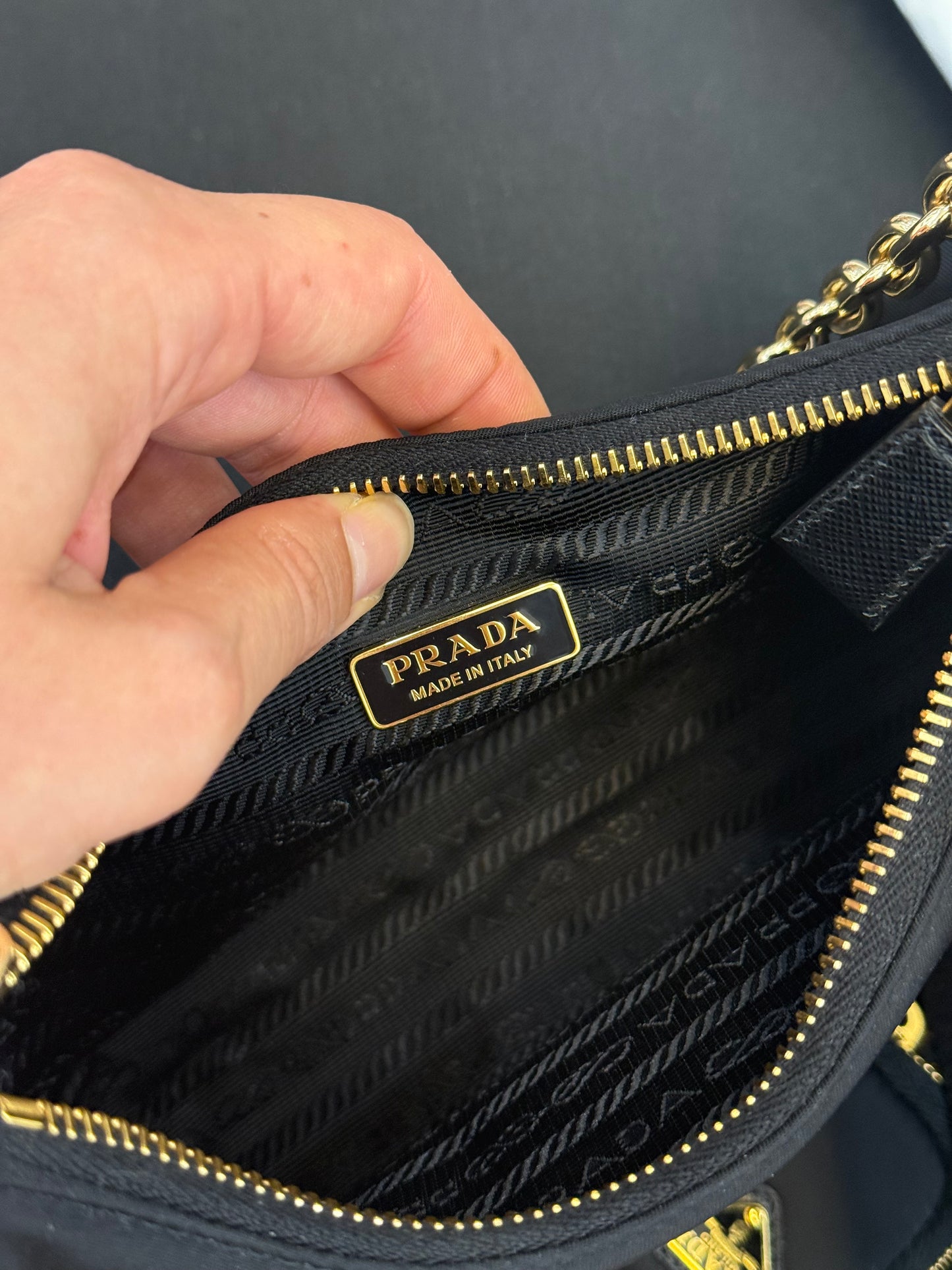 Prada re-edition 2005 robot charm black