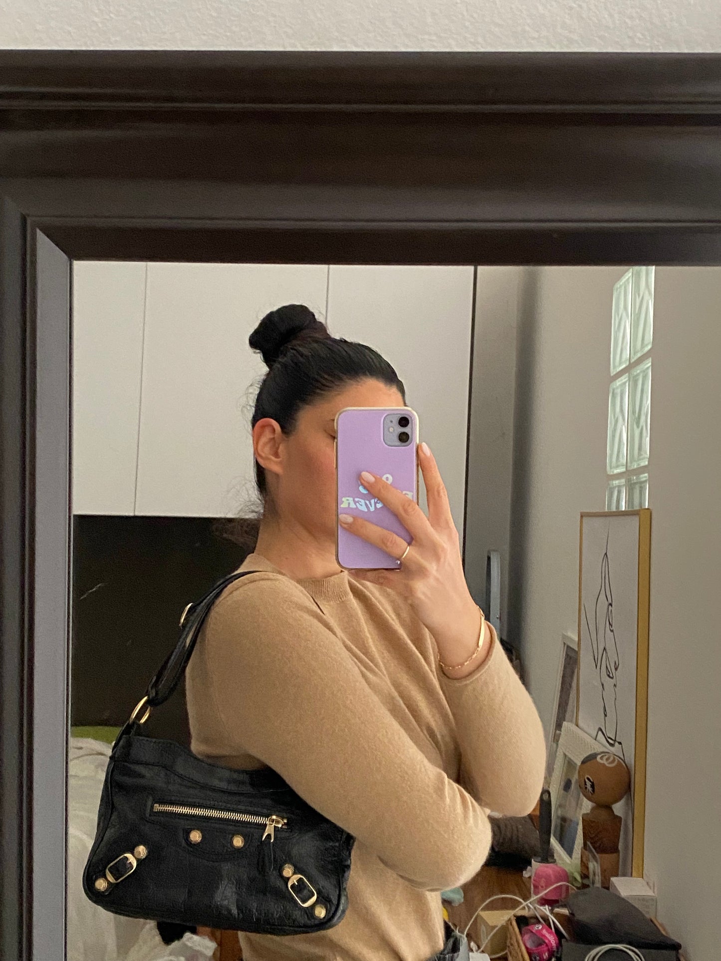 Balenciaga hip bag black