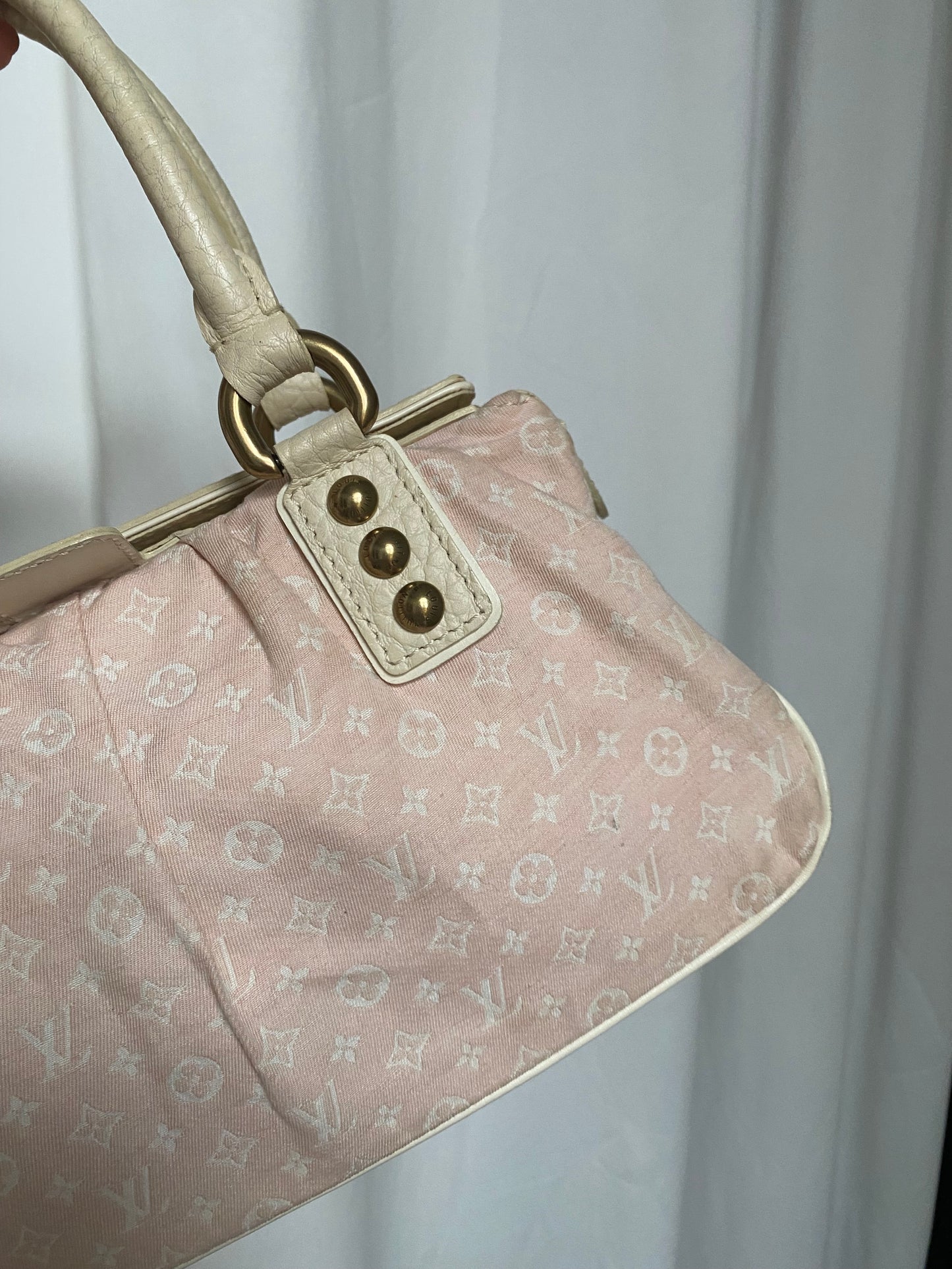 Louis Vuitton Mini Lin Trapeze PM pink denim