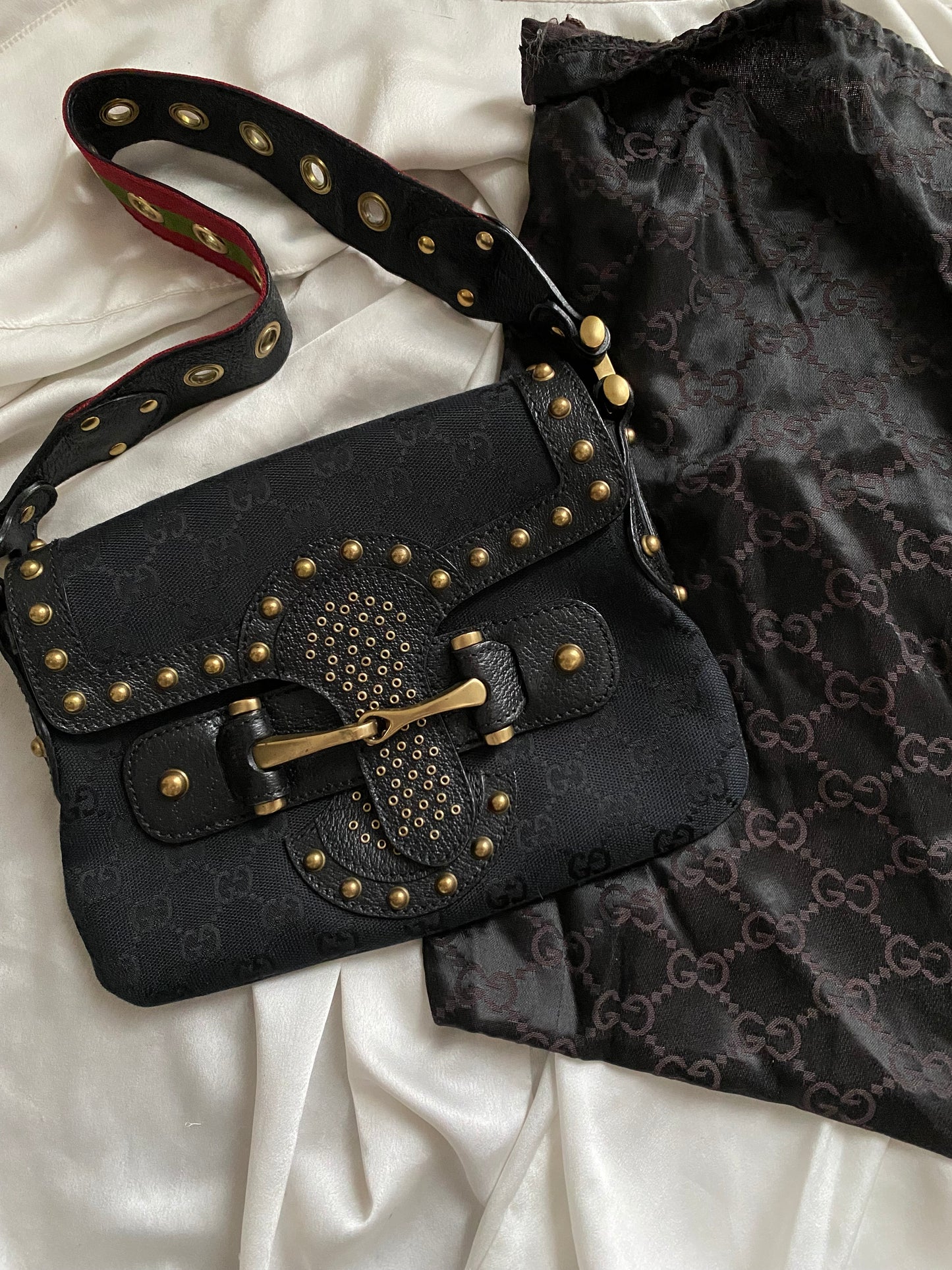 Gucci Pelham horsebit monogram nero