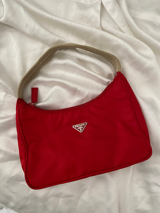 Prada mini hobo edition 2000 fire red