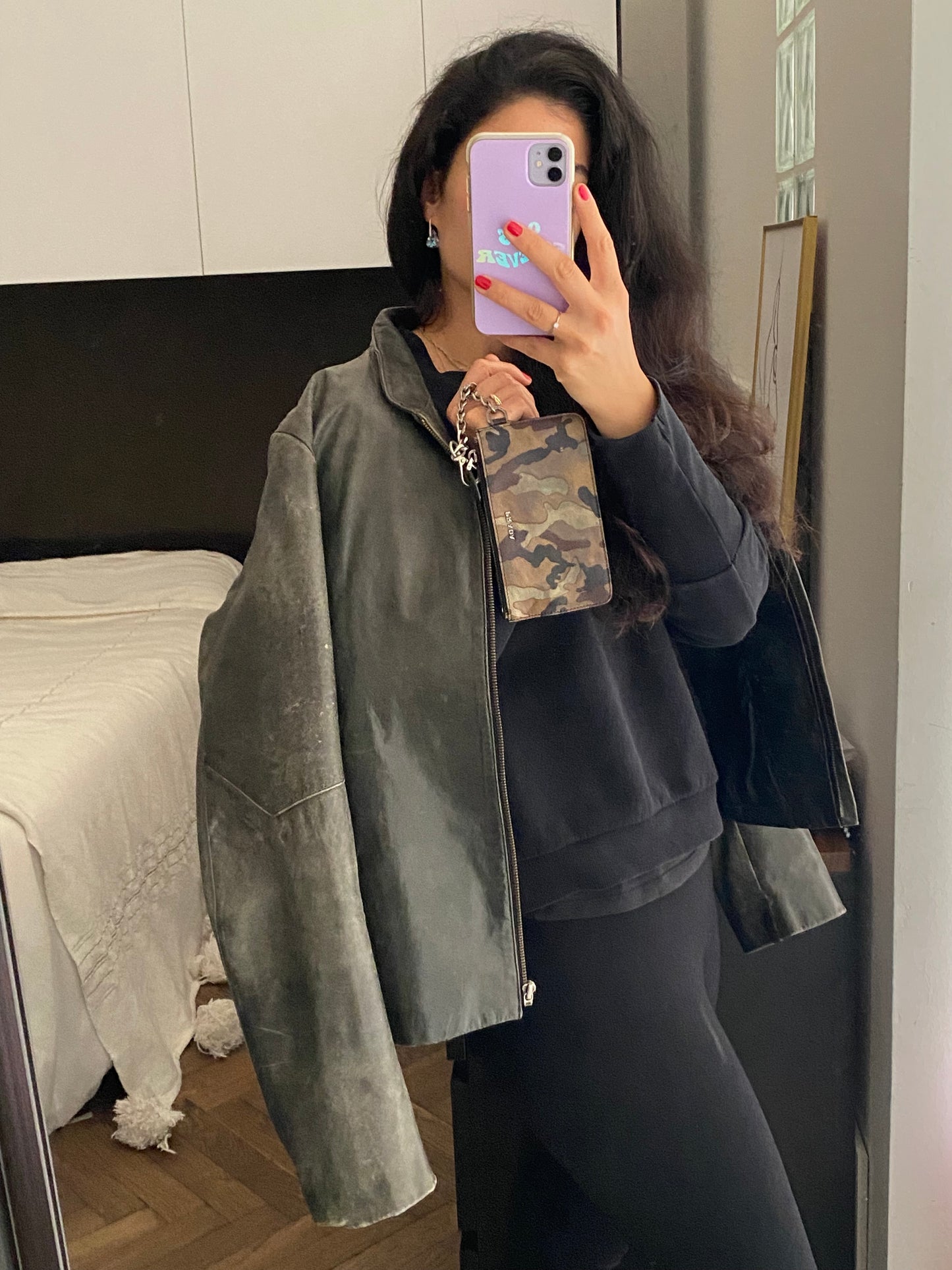 Prada mini camouflage clutch bag