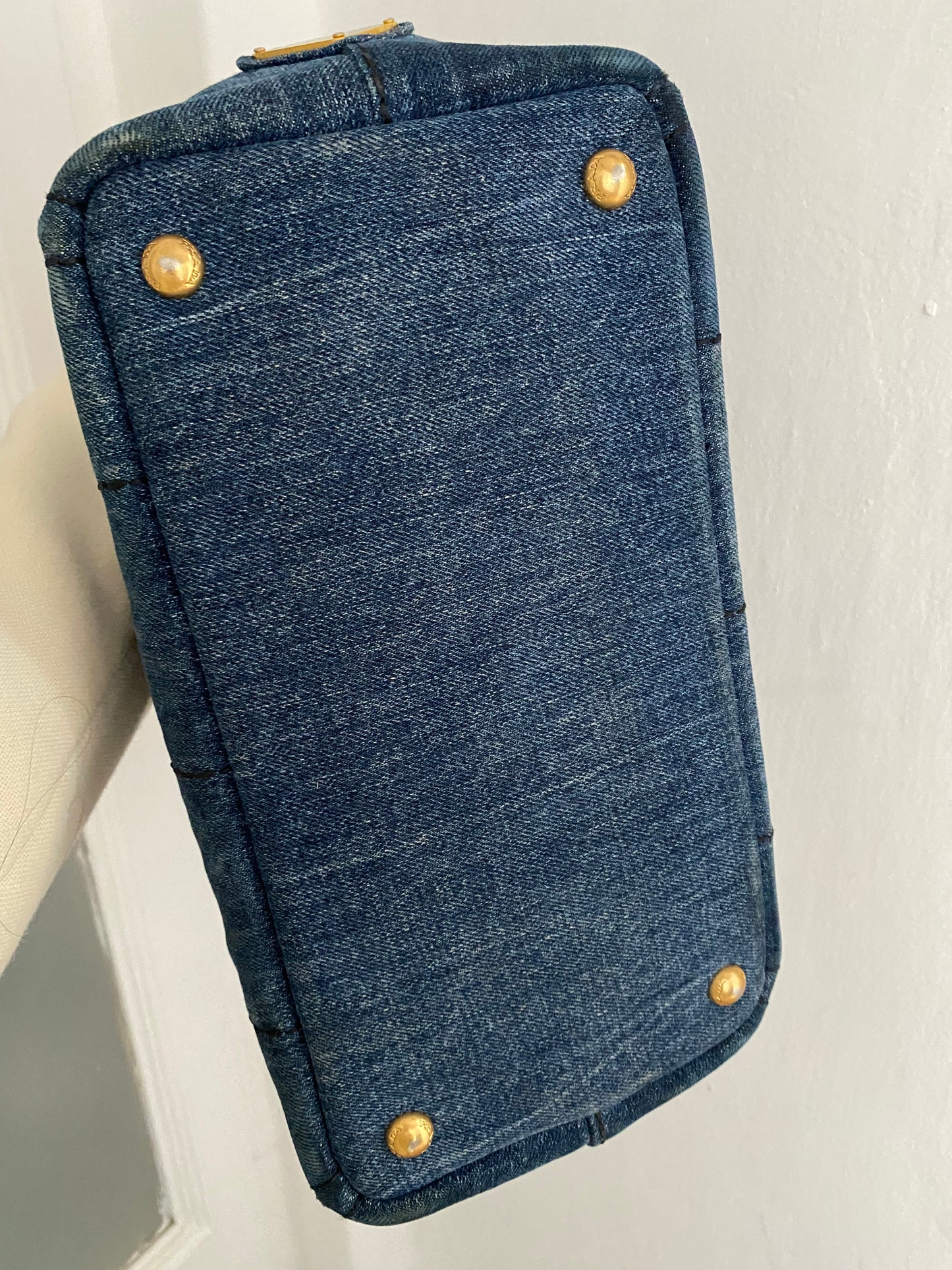 Prada denim tote
