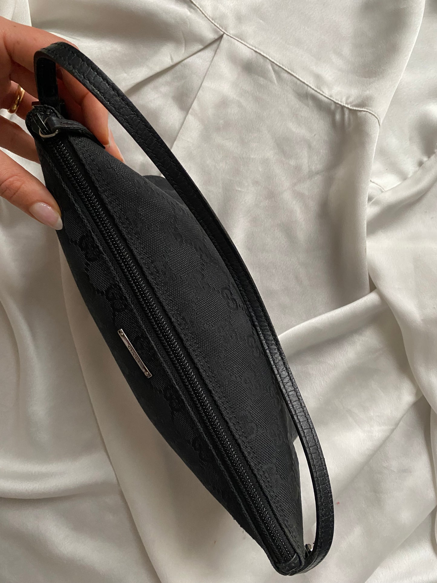 Gucci black monogram boat