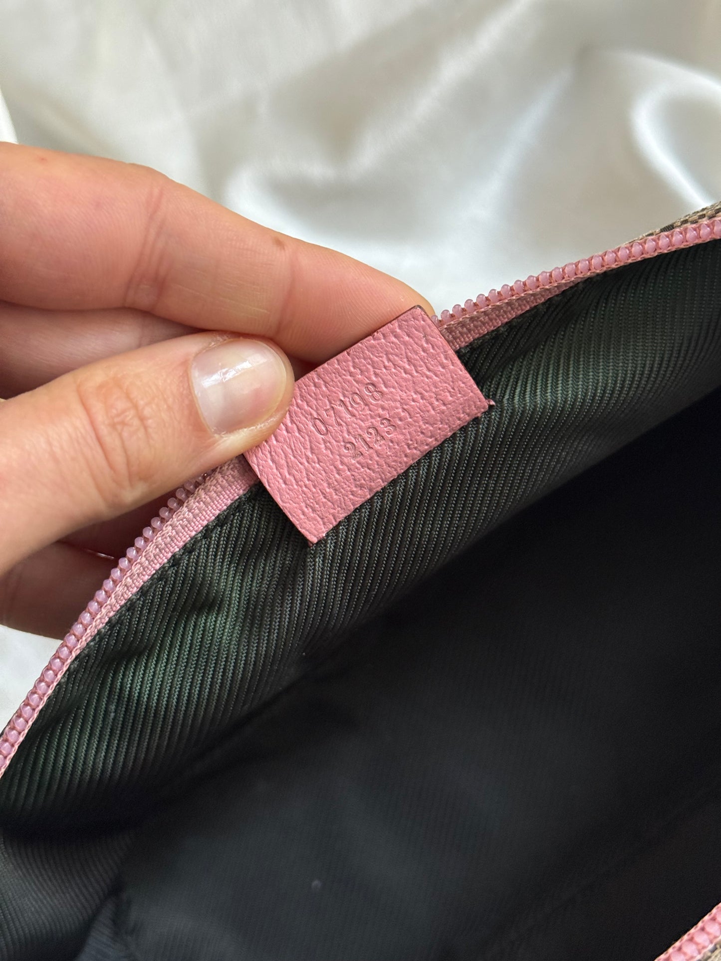 Gucci boat monogram marrone e rosa