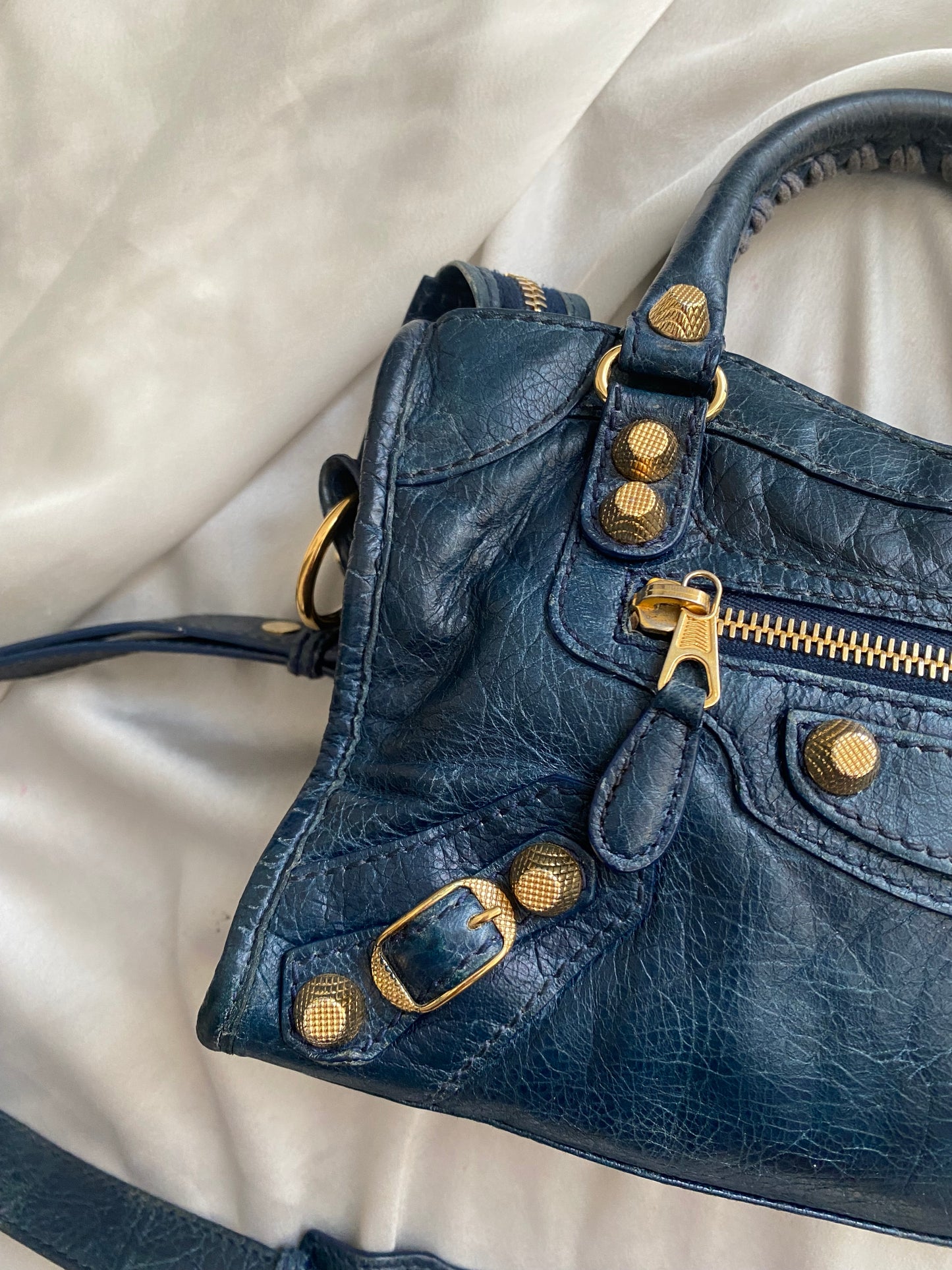 Balenciaga mini city bleu mineral s/s 2013