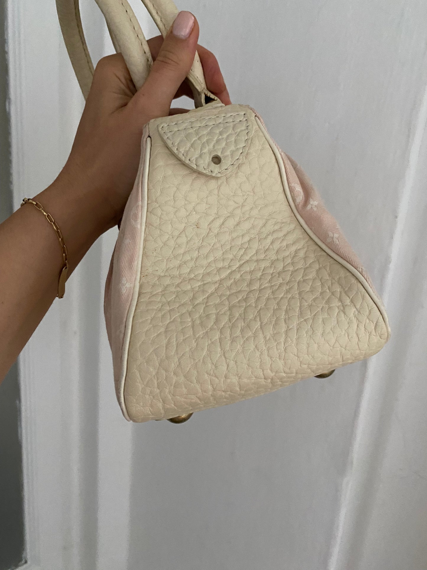 Louis Vuitton Mini Lin Trapeze PM pink denim