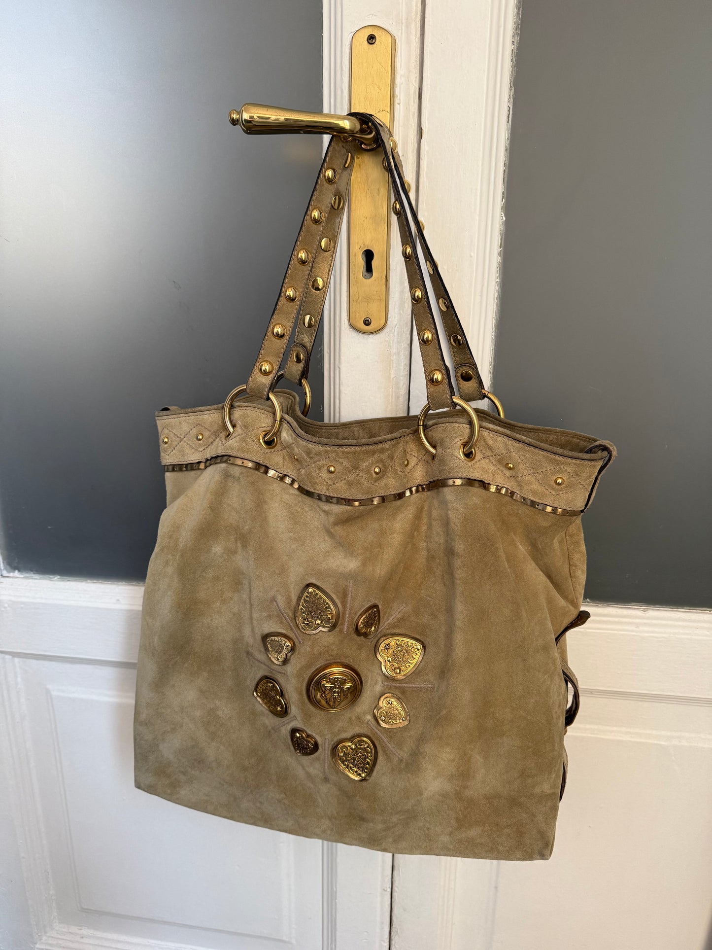 Gucci Irina tote in camoscio beige