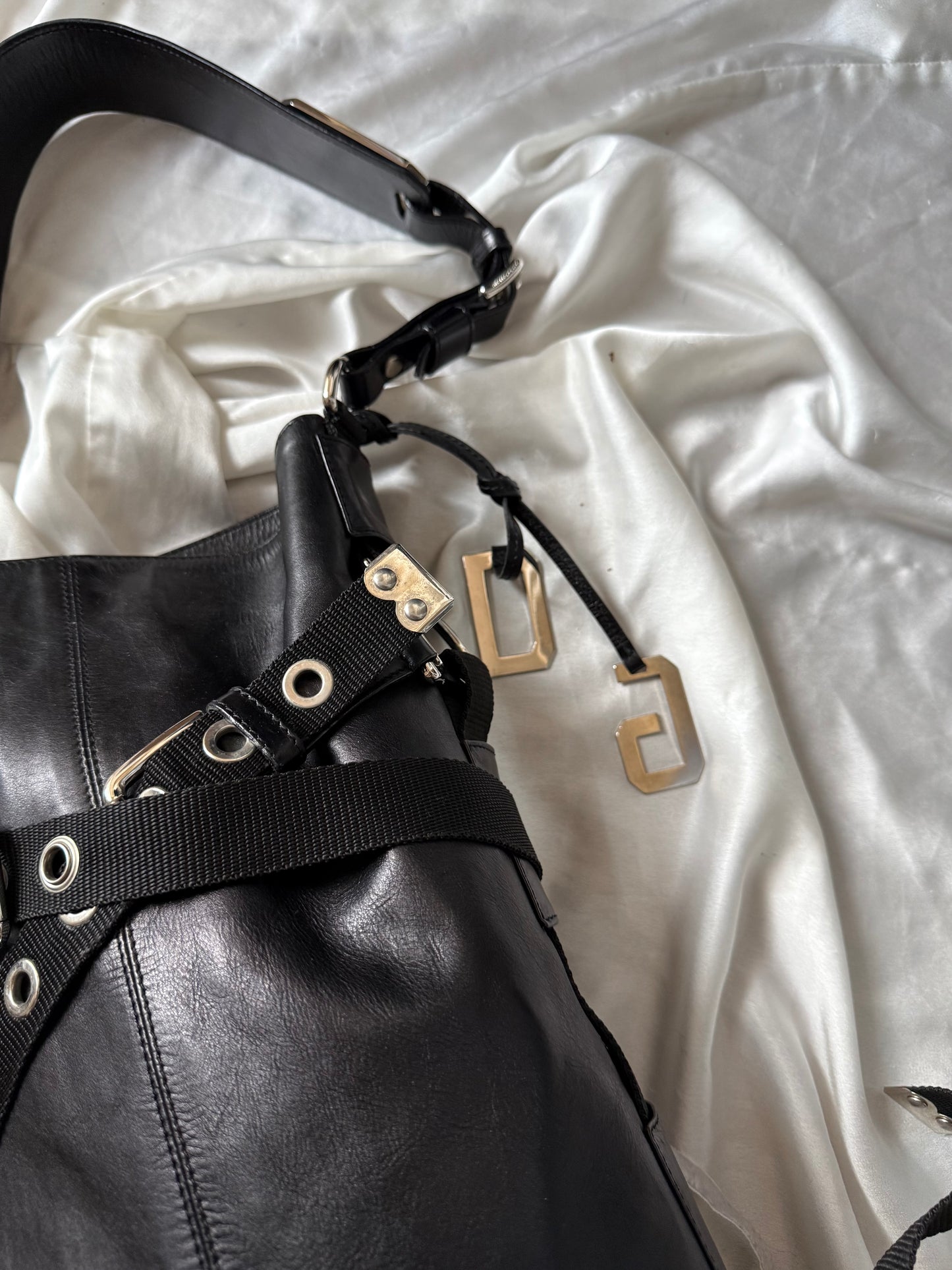 Dolce&Gabbana parachute bag black satchel f/w 2003