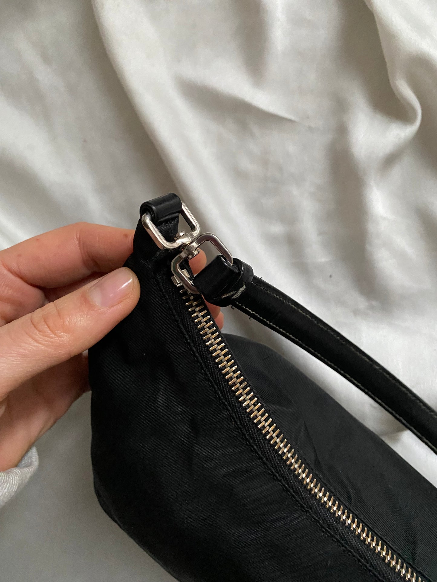 Prada spalla nylon e pelle