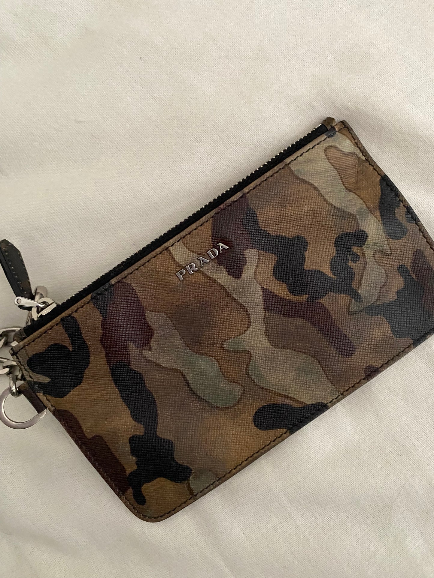 Prada mini camouflage clutch bag