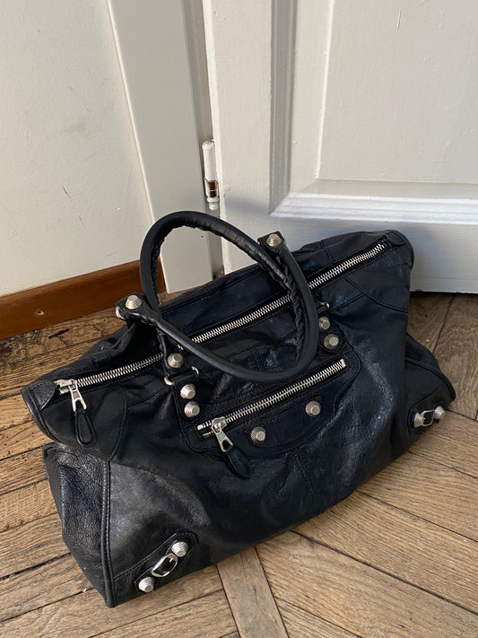 Balenciaga Work black giant hw 12 silver