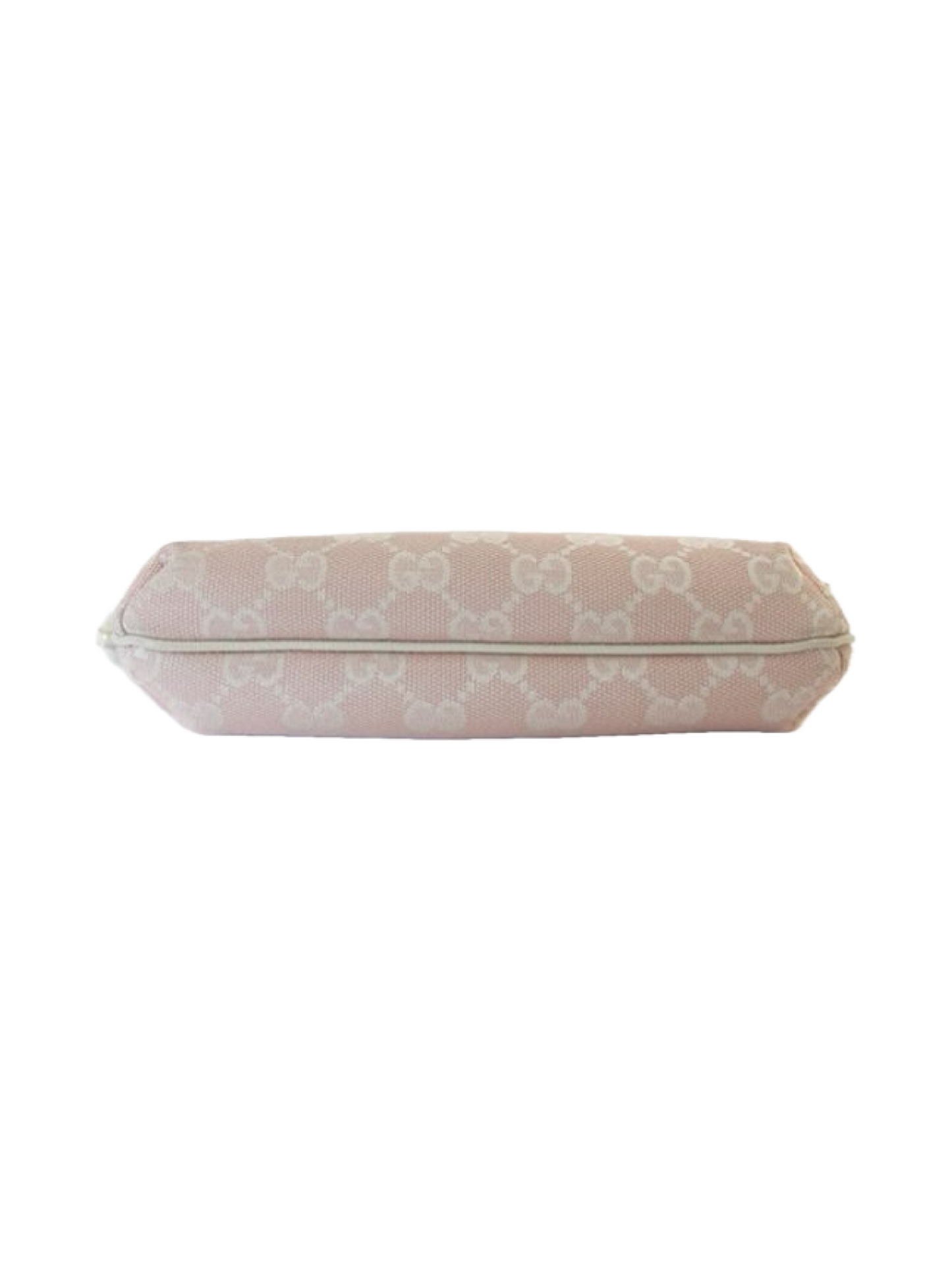 Gucci Monogram pink sherry line canvas clutch bag