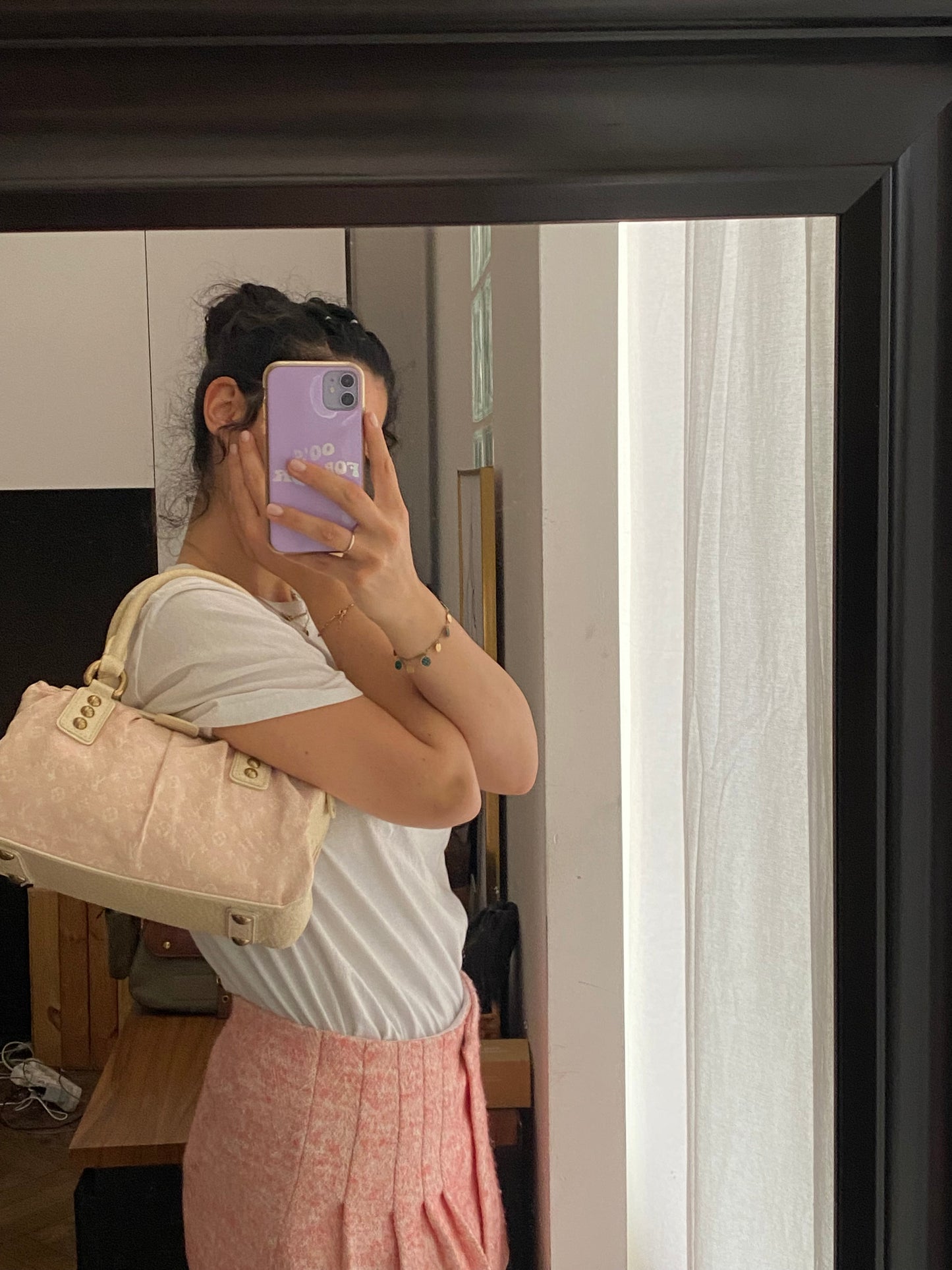 Louis Vuitton Mini Lin Trapeze PM pink denim