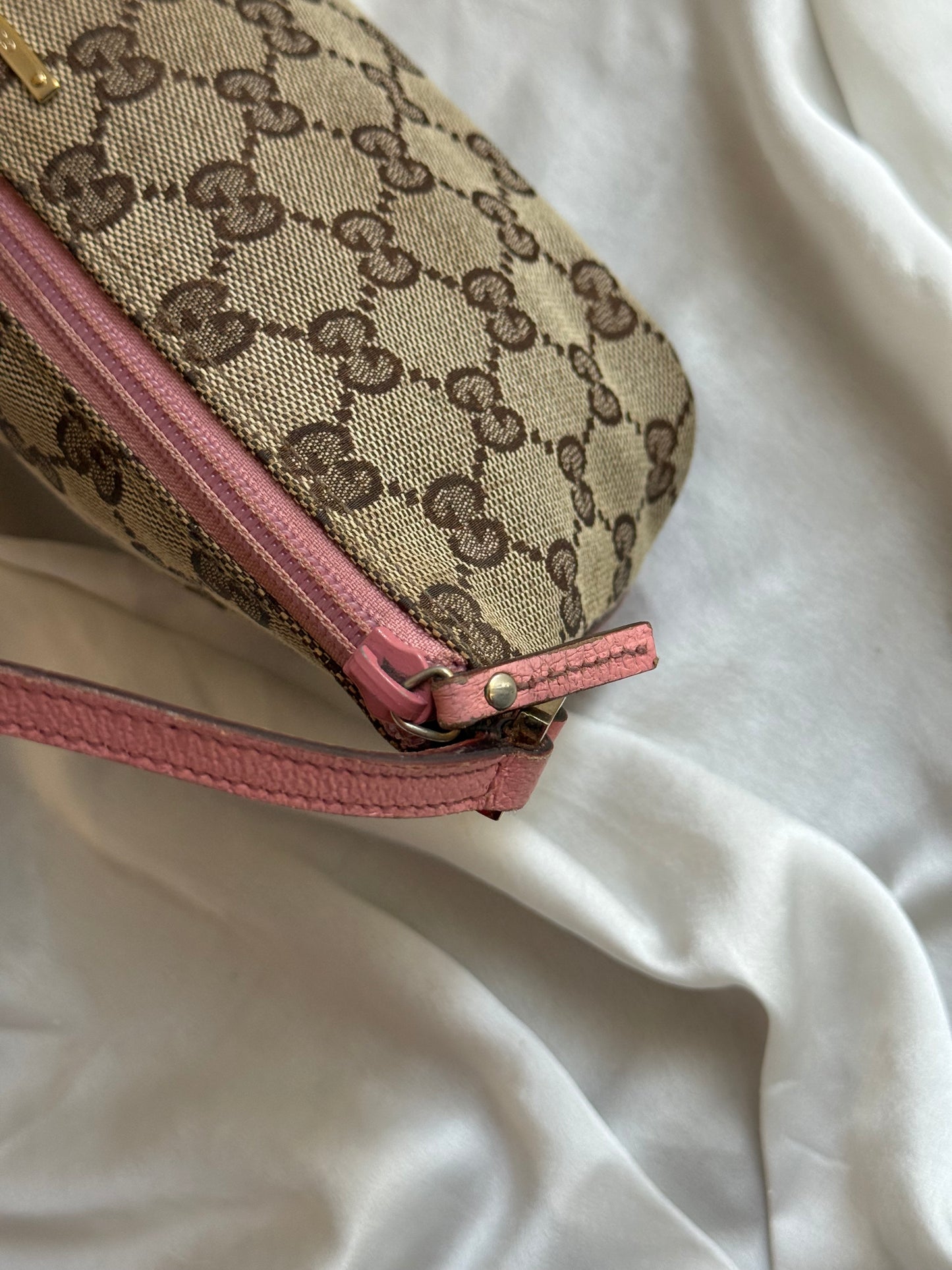 Gucci boat monogram marrone e rosa