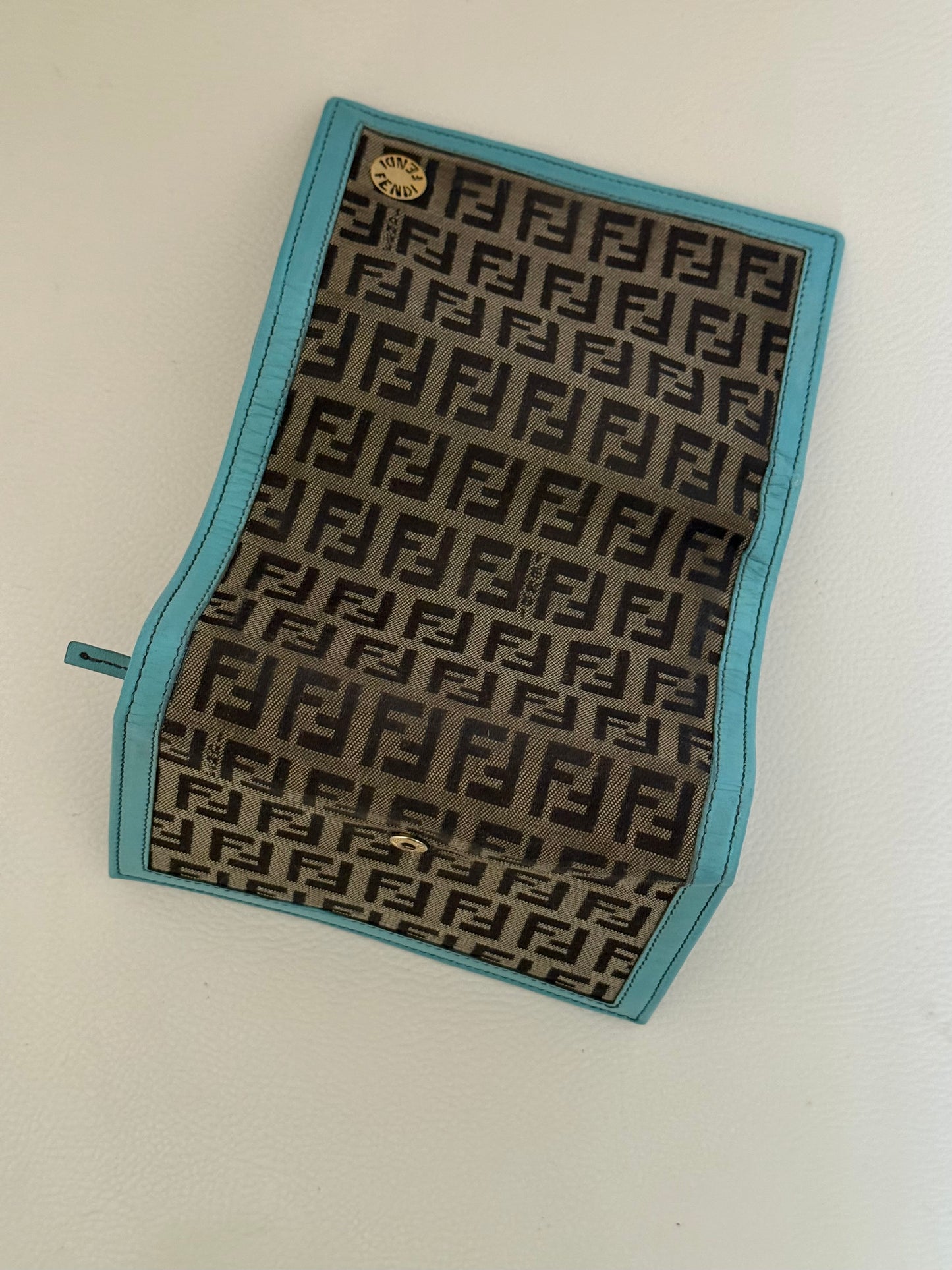 Fendi portafoglio zucchino turchese medio
