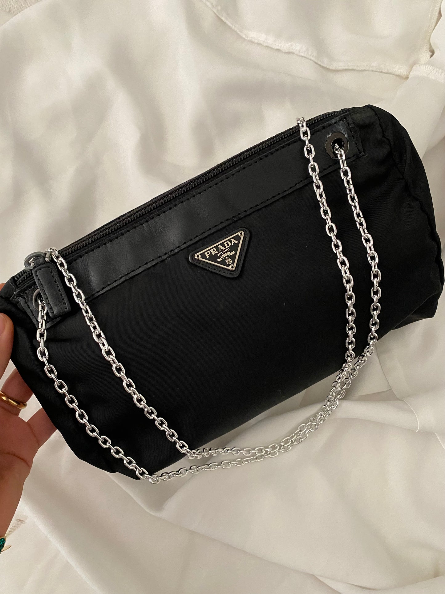 Prada Black Nylon Clutch