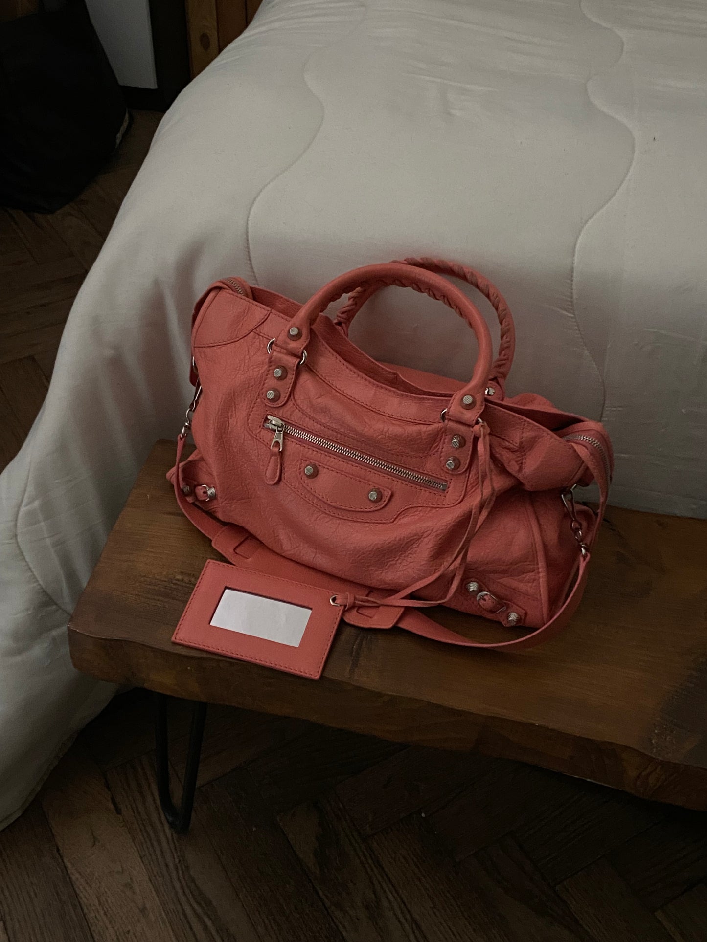 Balenciaga city rose azalea giant hw silver