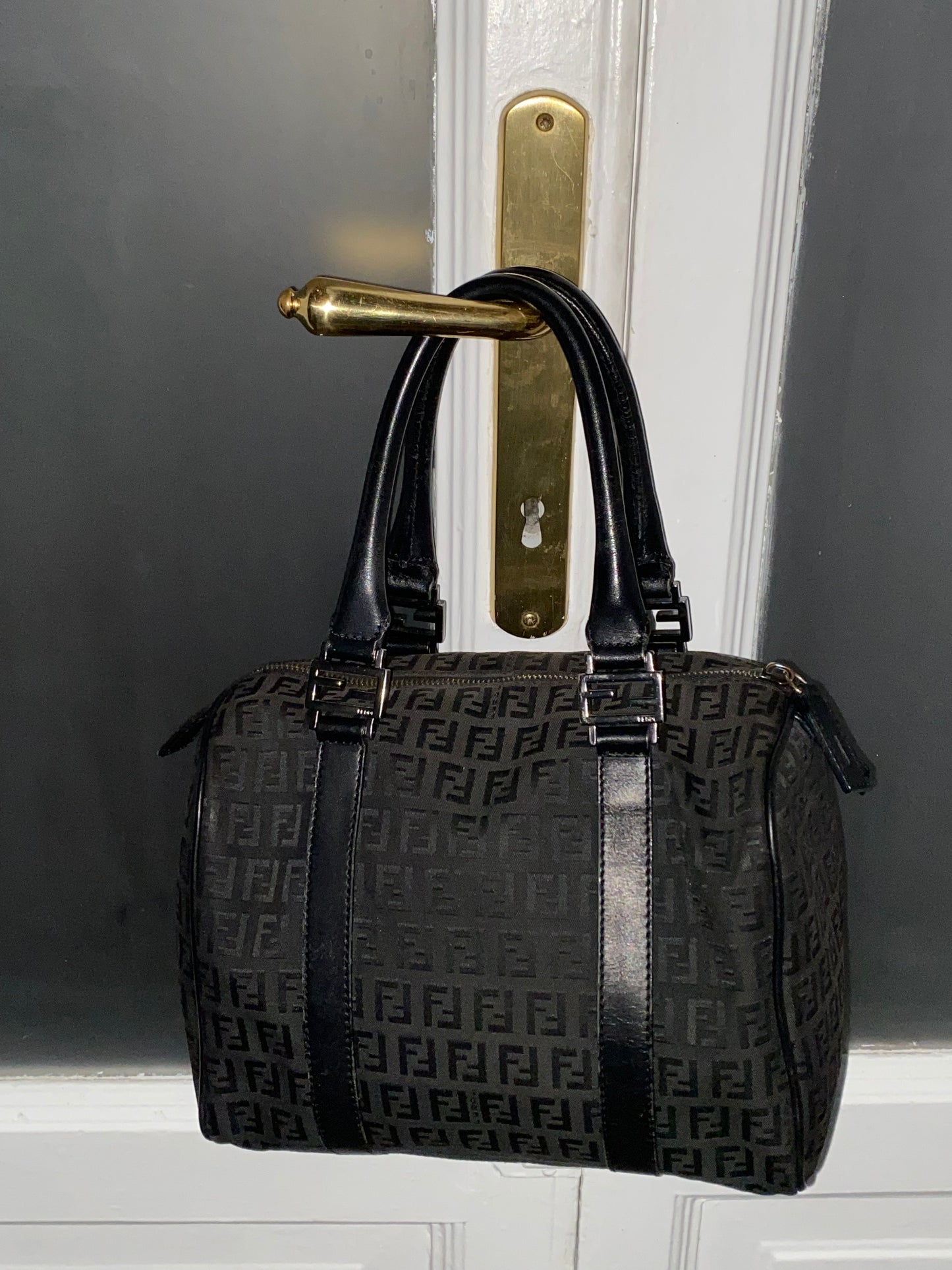 Fendi calfskin zucchini boston small