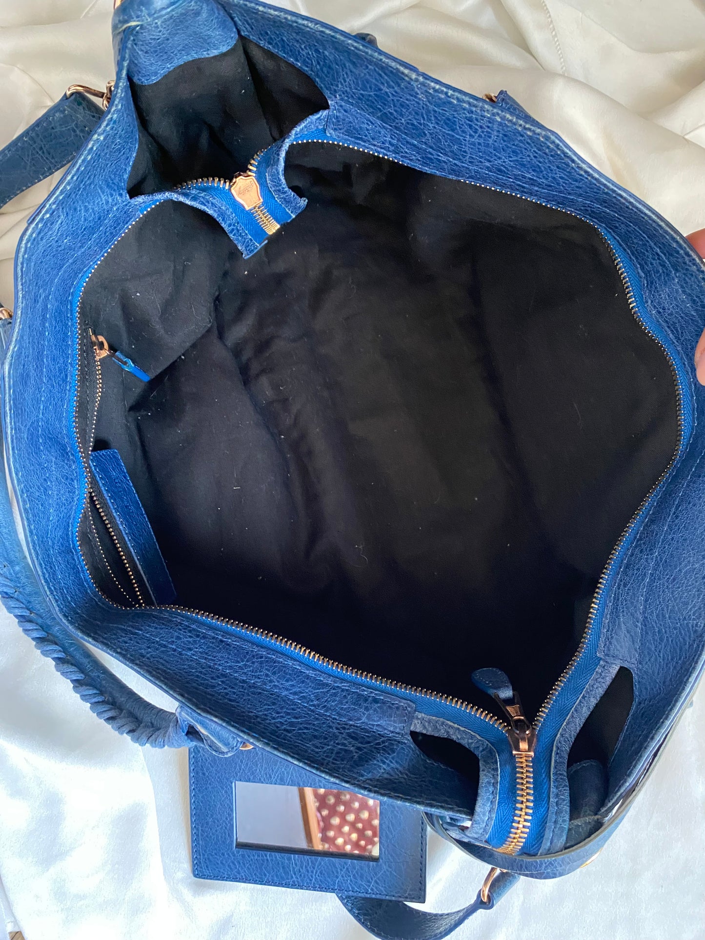 Balenciaga city bleu cobalt s/s 2012 giant hw rose gold