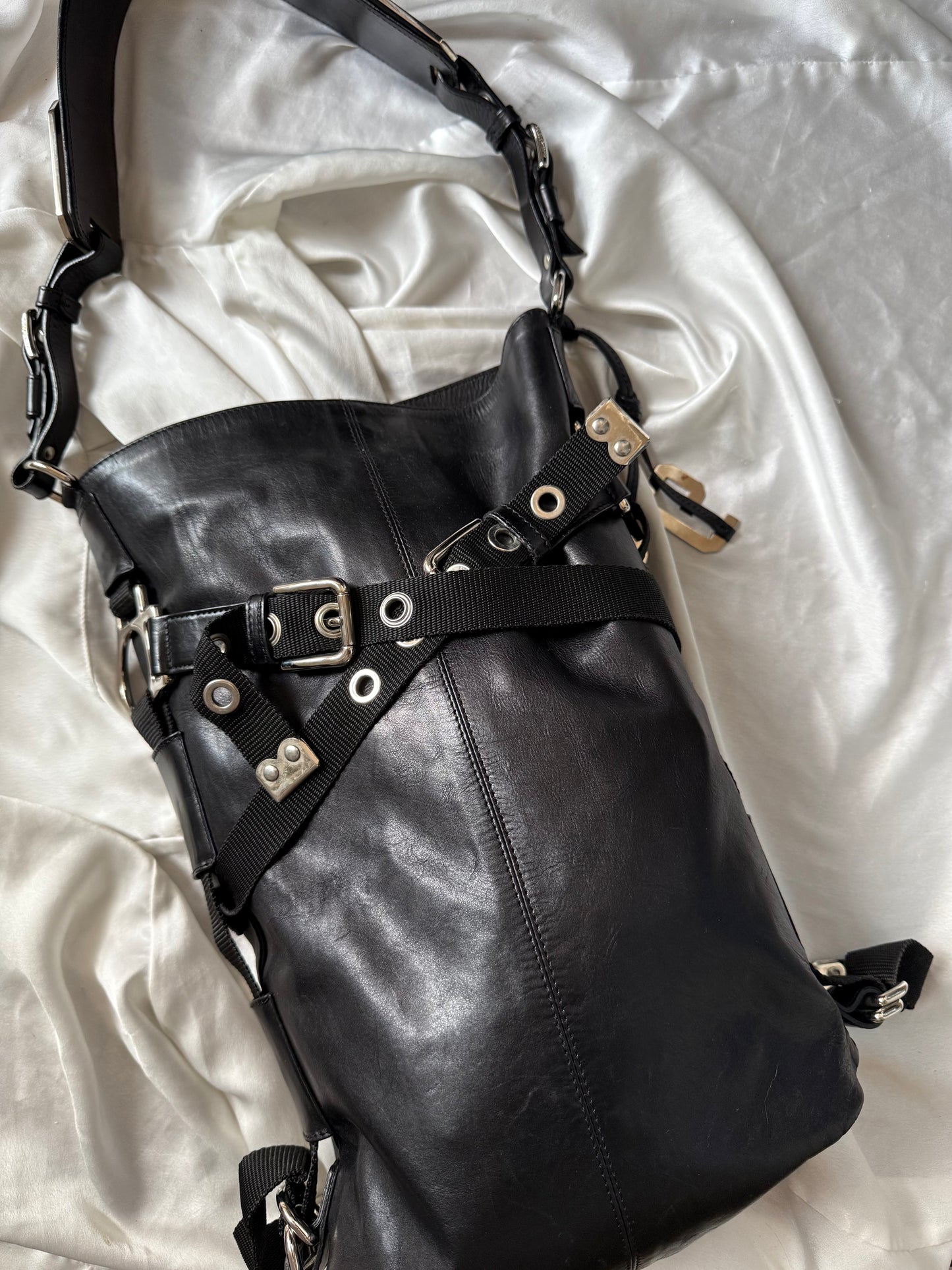 Dolce&Gabbana parachute bag black satchel f/w 2003
