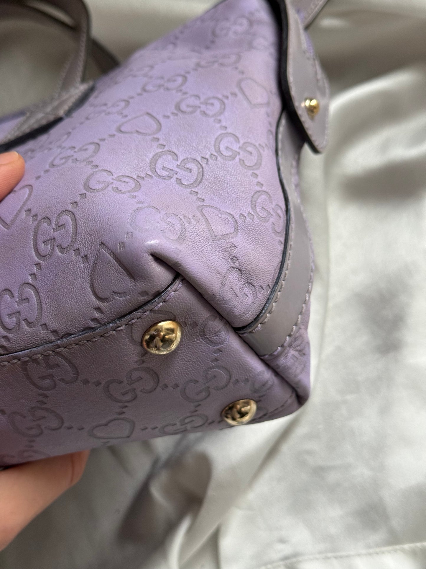Gucci bowling lilac heart monogram