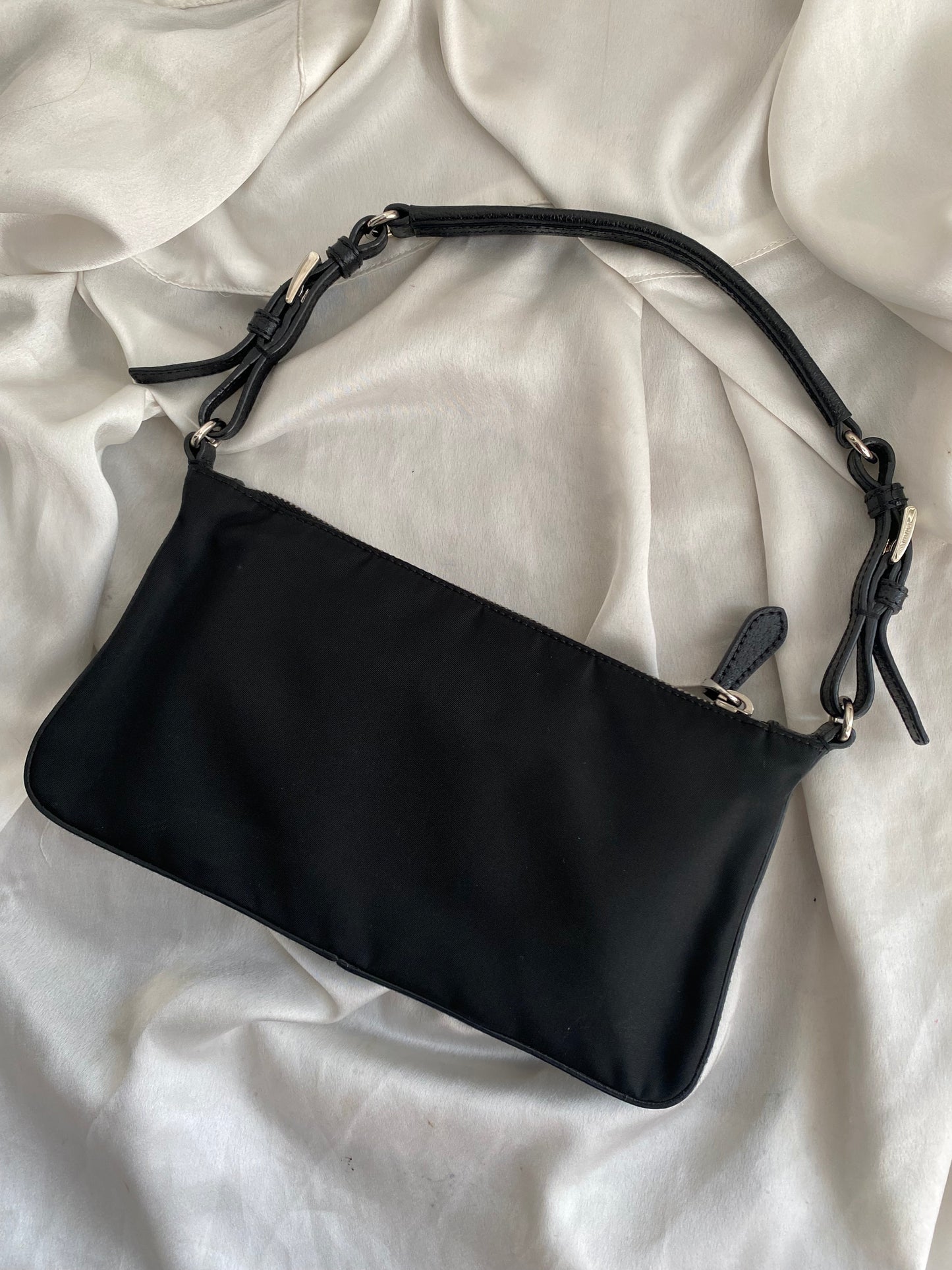 Prada black nylon clutch