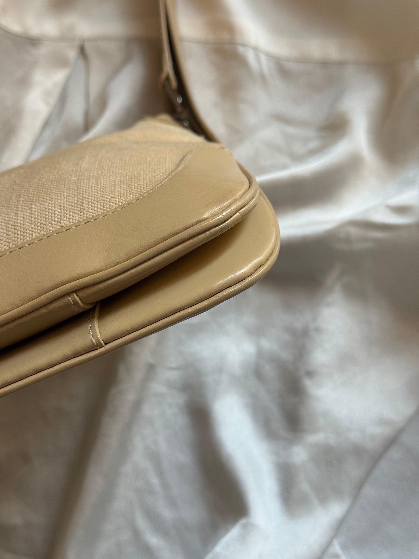 Gucci Jackie small era Tom ford vitello beige e lino