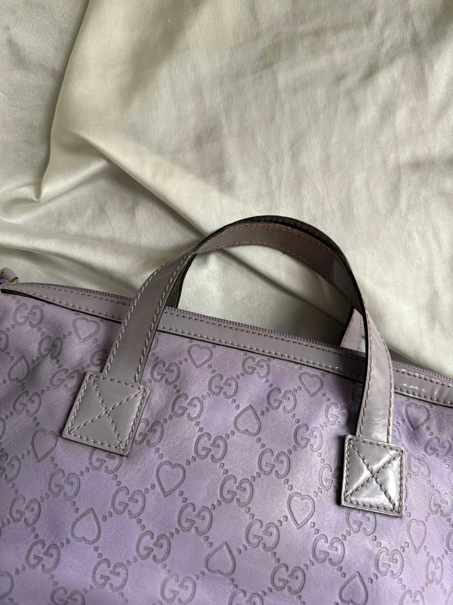 Gucci bowling lilac heart monogram