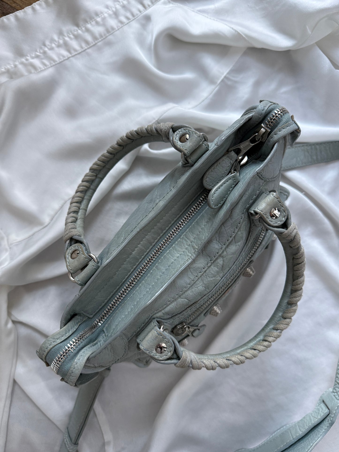 Balenciaga mini city bleu acier s/s 2013