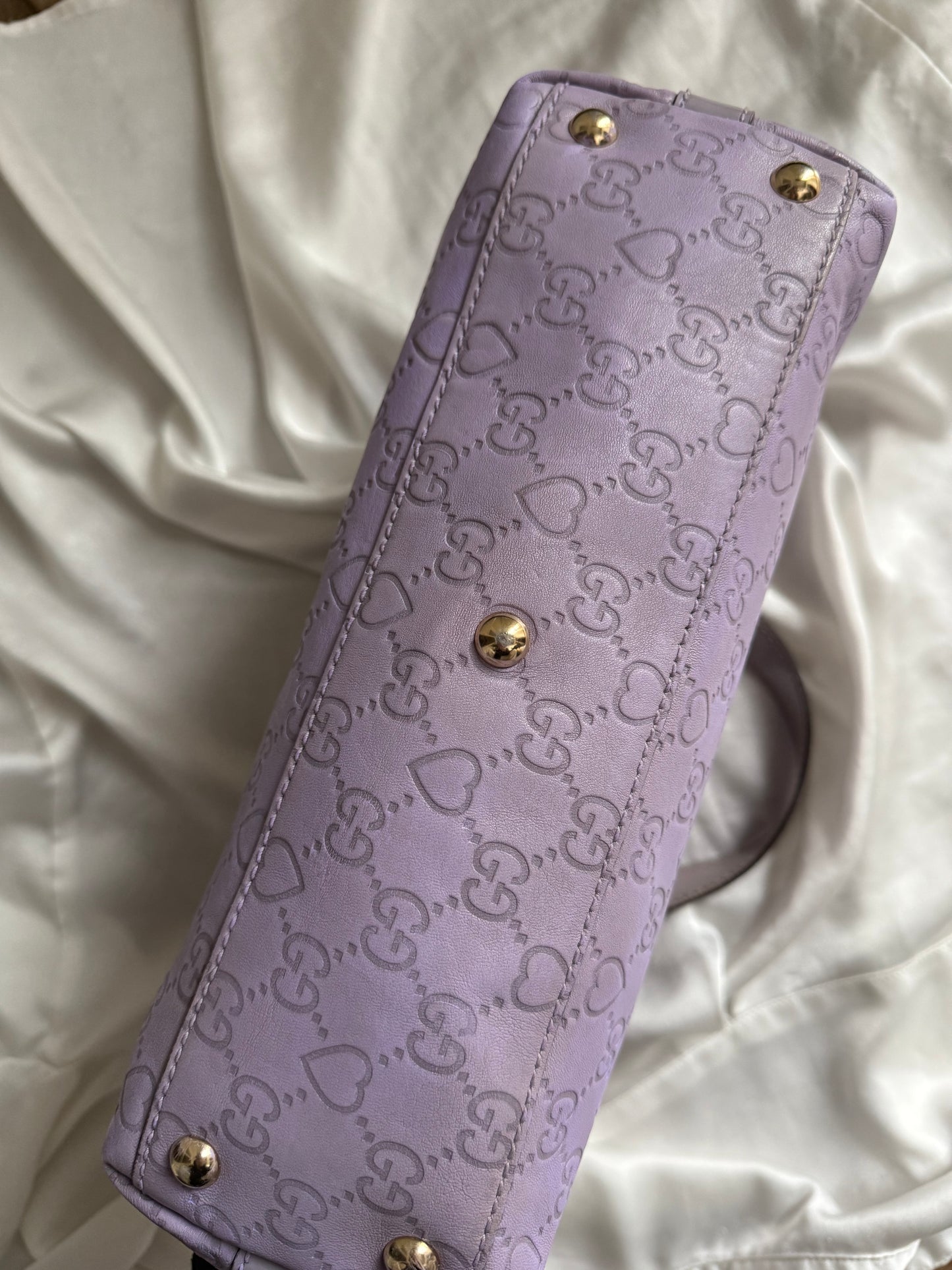 Gucci bowling lilac heart monogram