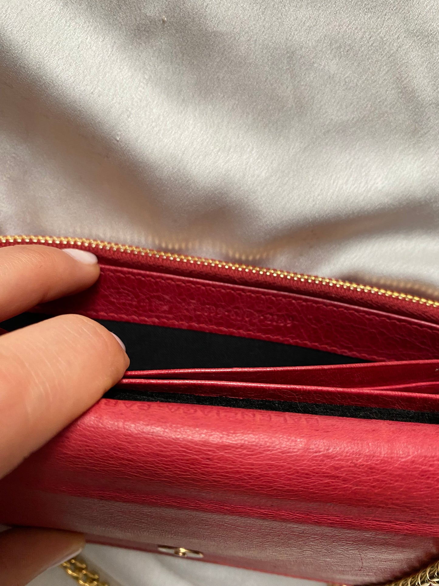 Balenciaga city clutch bag cherry red